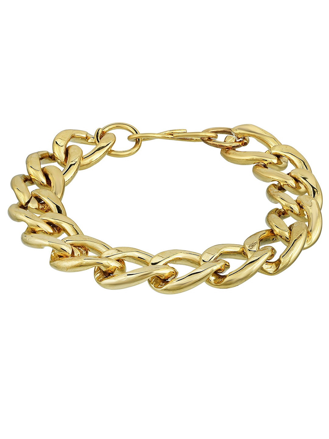 

MEMOIR Unisex Gold-Plated Thick Oval Link Bracelet