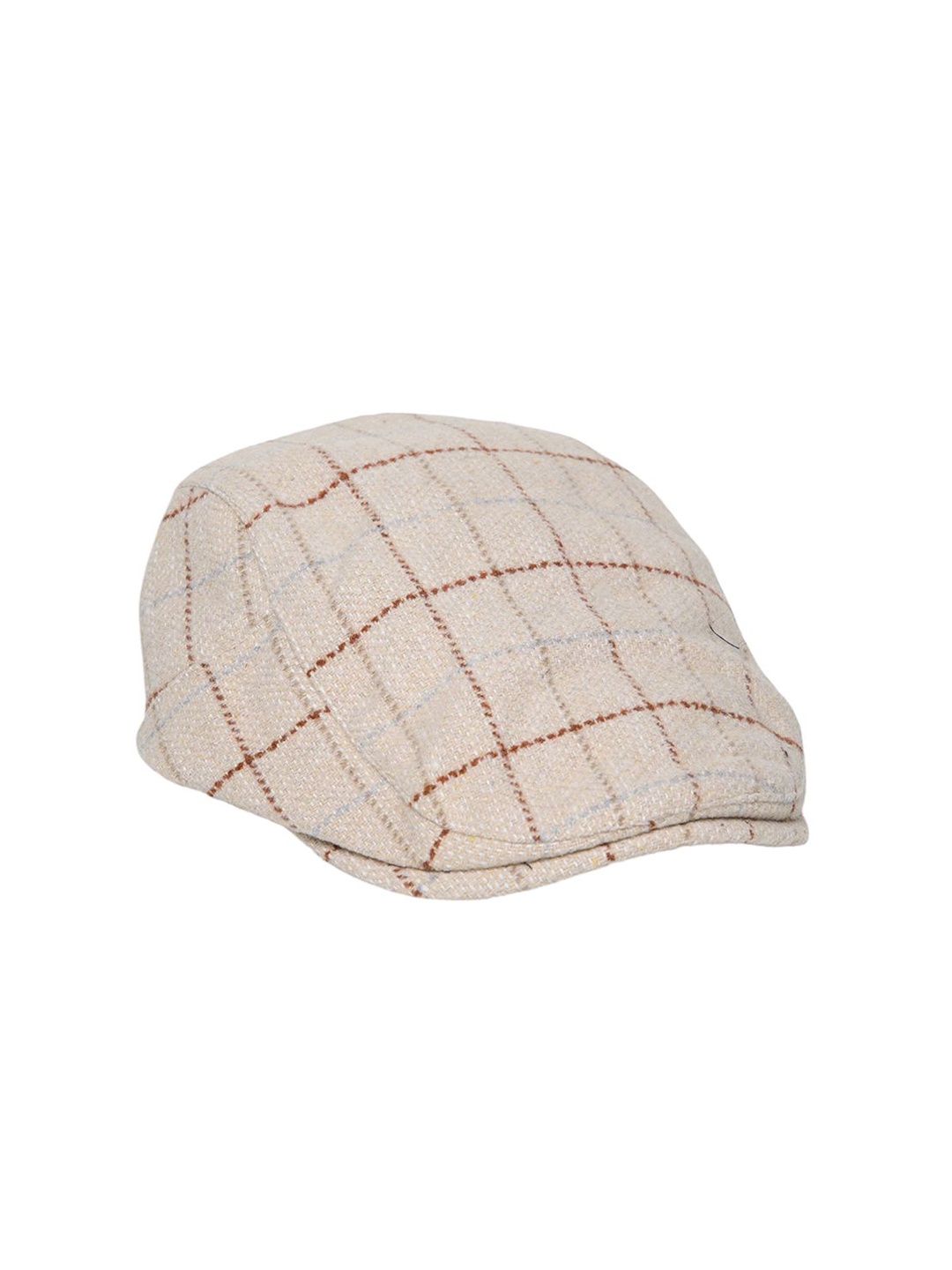 

CHOKORE Unisex Printed Linen Ascot Cap, Beige