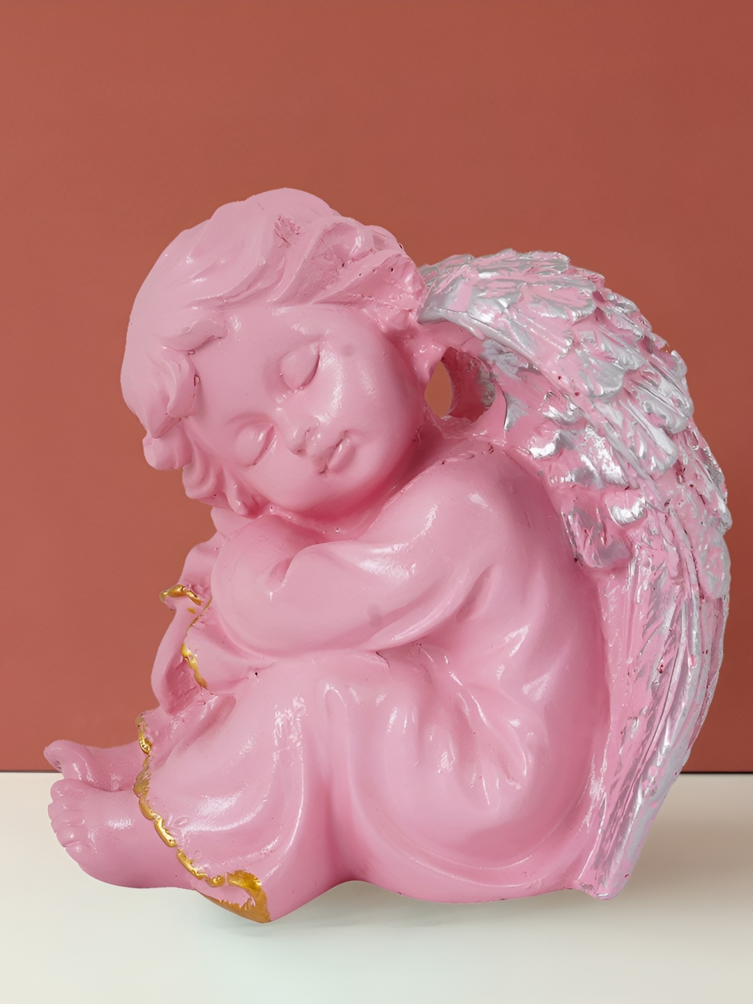 

Zart Pink & Silver-Toned Angel Figurine Showpiece