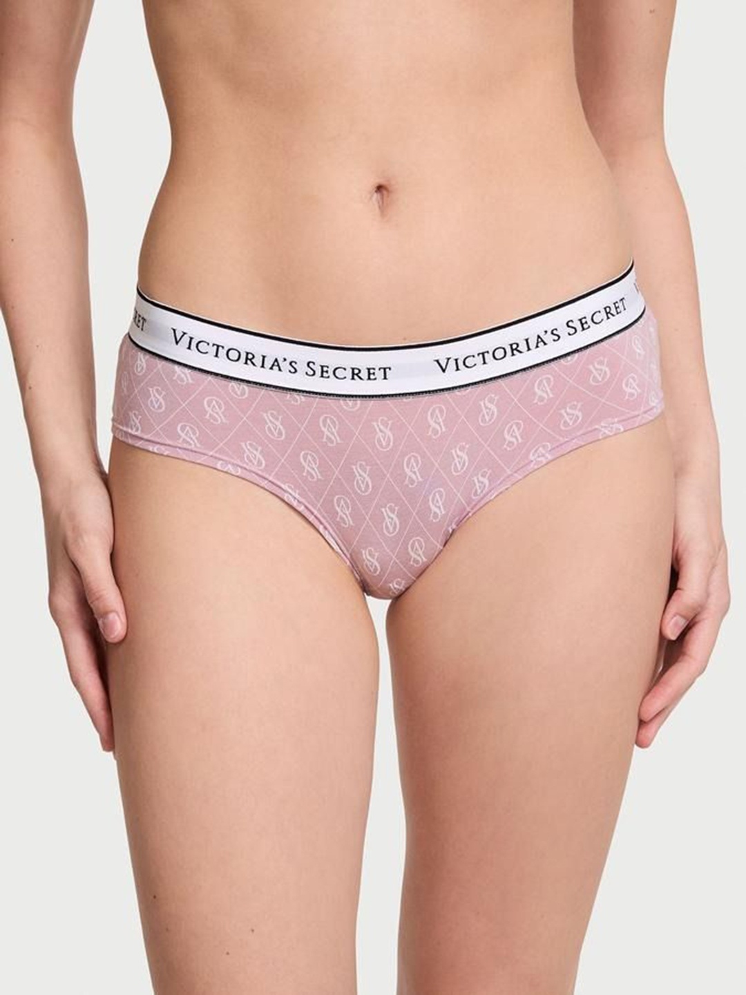 

Victoria's Secret Printed Mid Rise Hipster Briefs 112444816CQU, Pink
