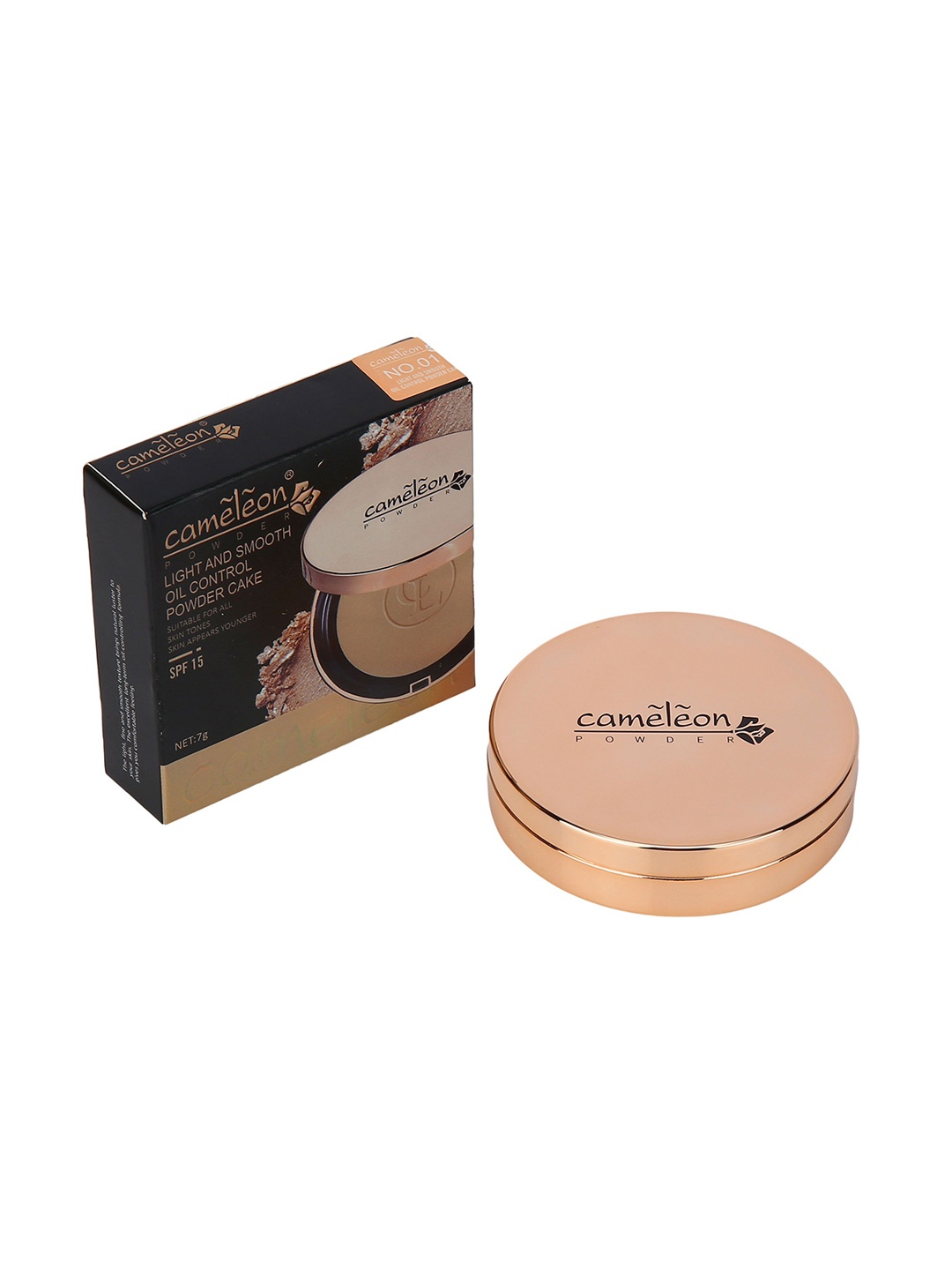 

Cameleon Light & Smooth SPF15 Oil Control Powder Cake Compact - Shade 01, Beige