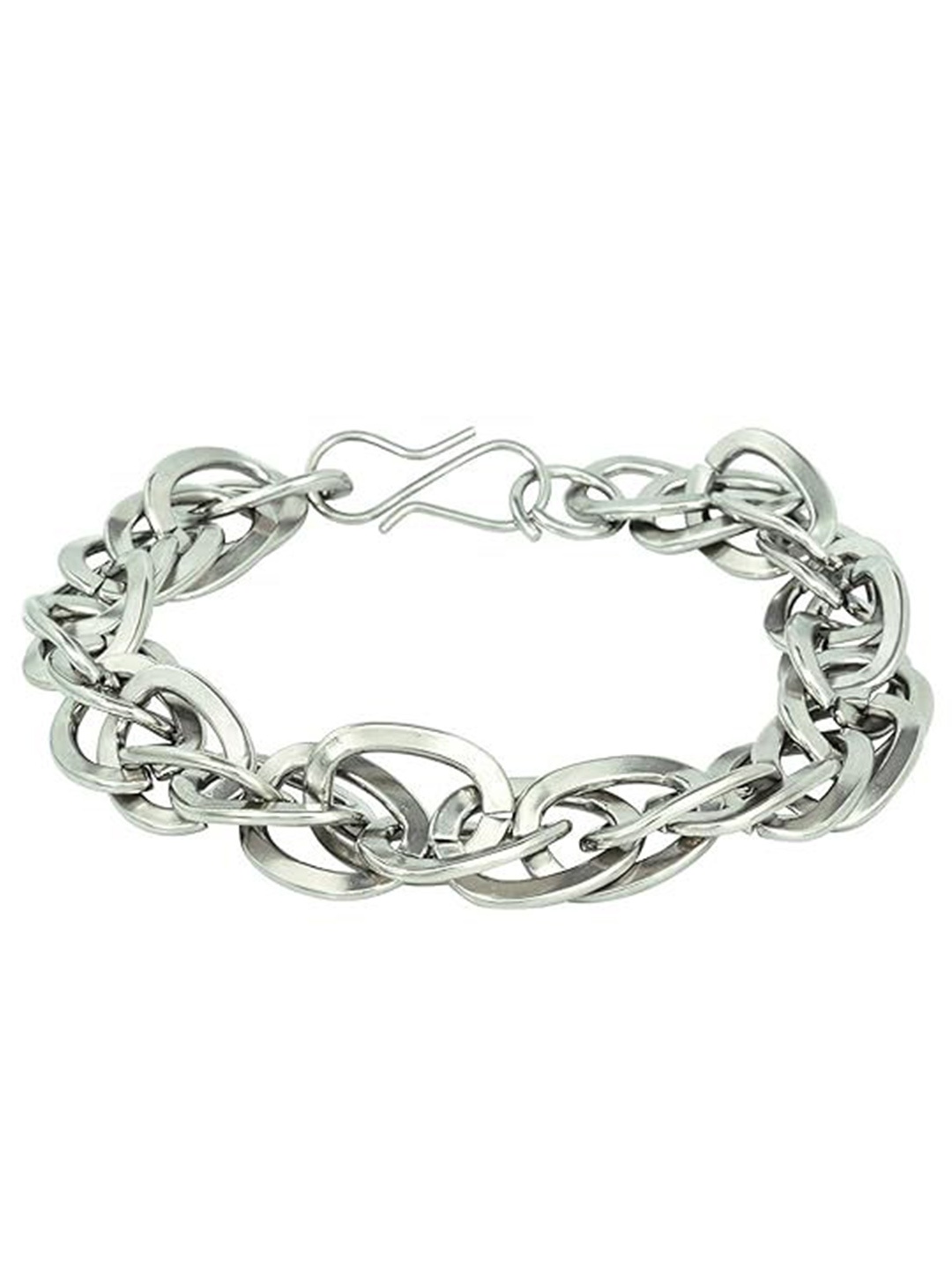 

MEMOIR Men Stainless Steel Silver-Plated Link Bracelet