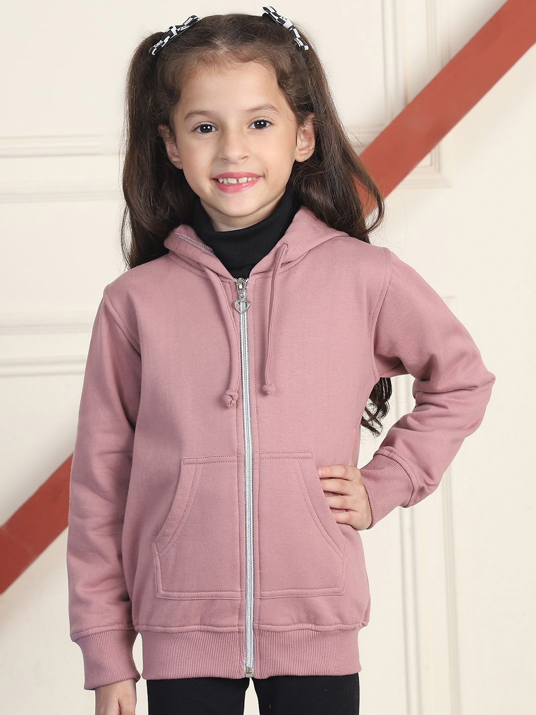 

MINI & MING Girls Hooded Sweatshirt, Mauve