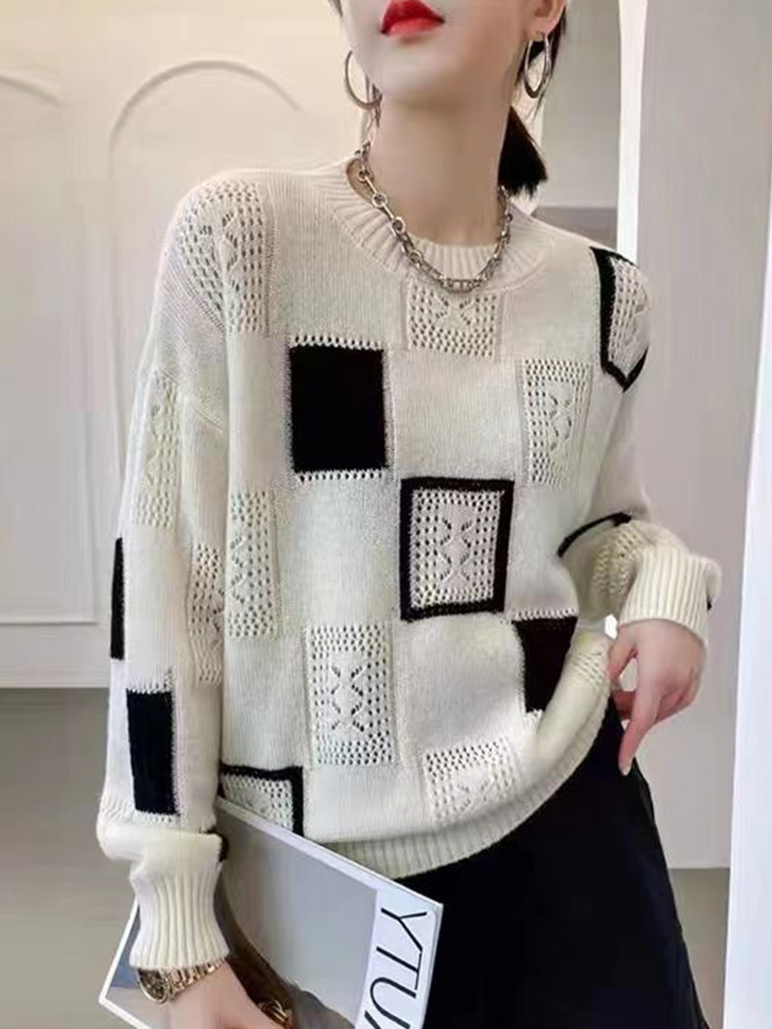 

StyleCast Women Embroidered Pullover Sweaters, White