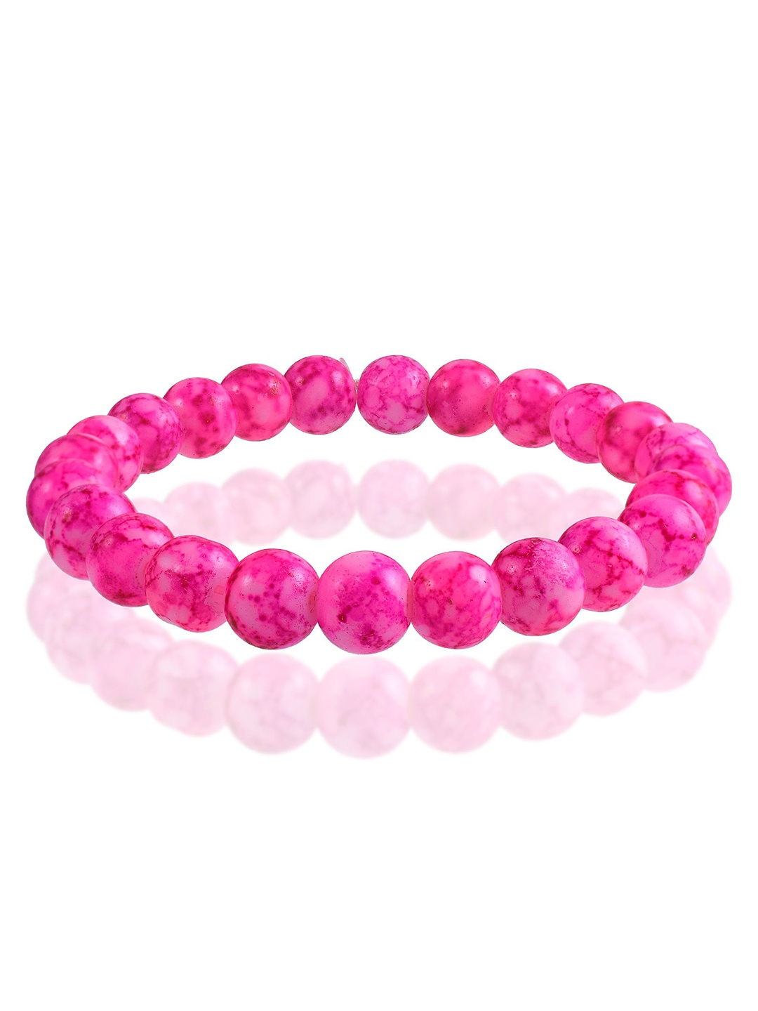 

MEMOIR Beaded Elasticated Bracelet, Pink