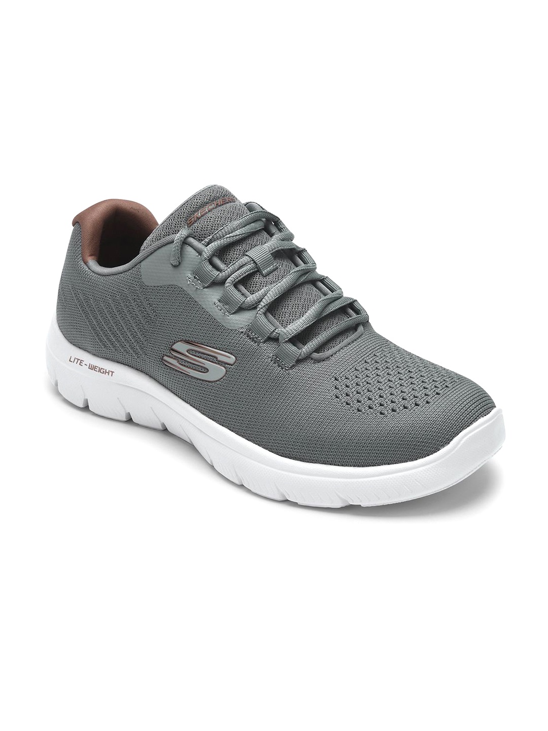 

Skechers Men Casual Lace-Ups Shoes, Grey