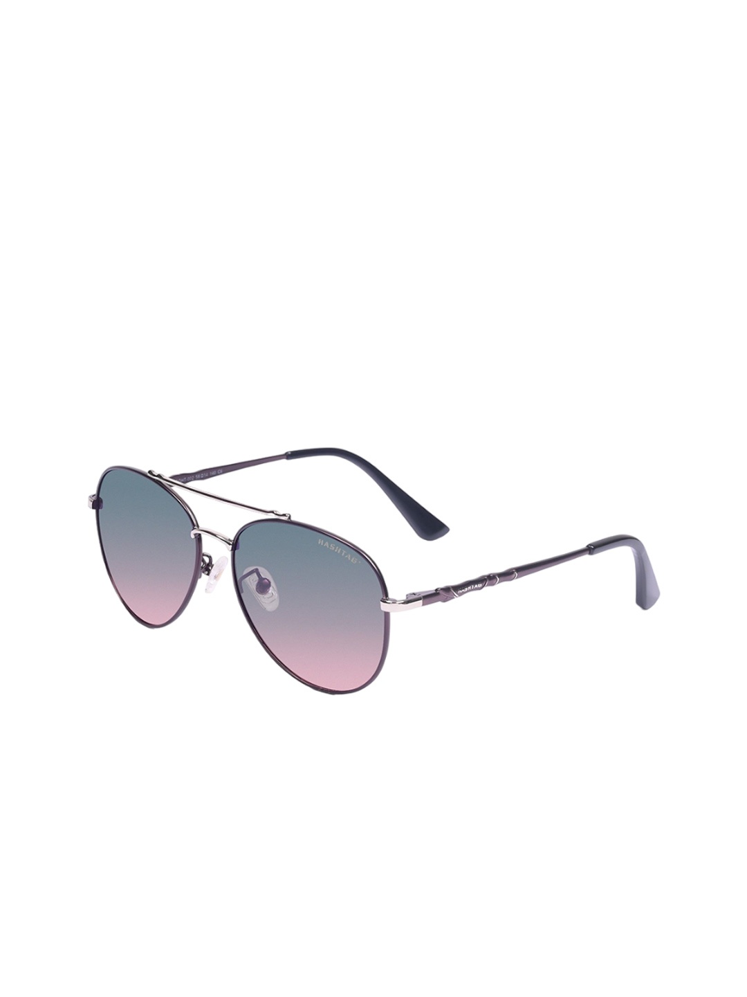 

HASHTAG EYEWEAR Unisex Aviator Sunglasses Polarised & UV Protected Lens SGHT54_02_C6, Pink