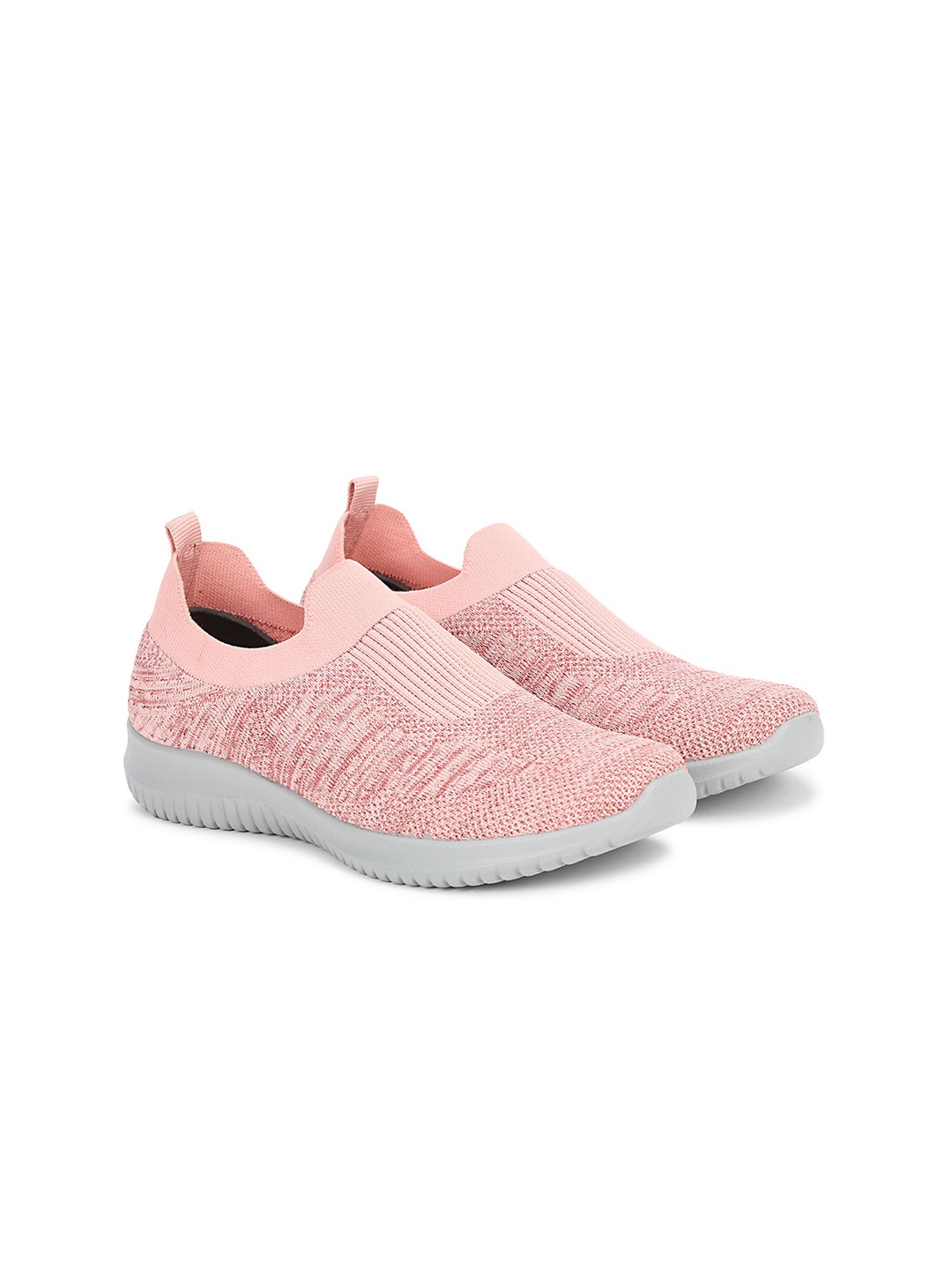 

Aqualite Women Woven Design Slip-On Sneakers, Peach