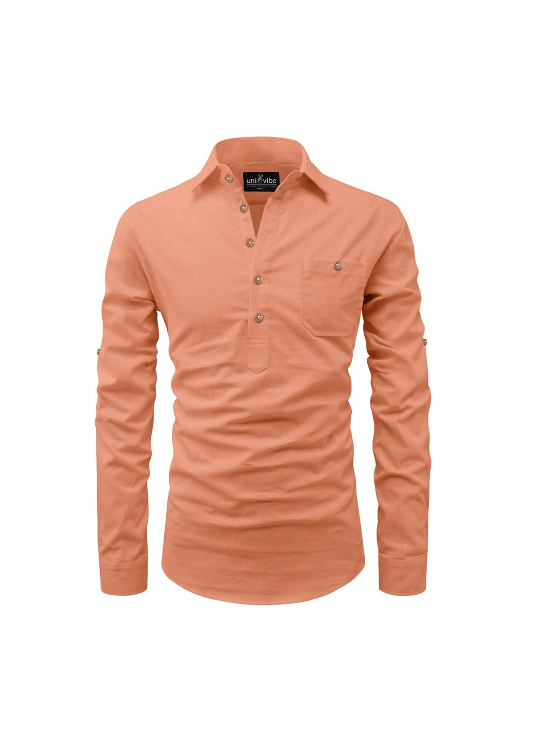 

univibe Men Kurta, Orange