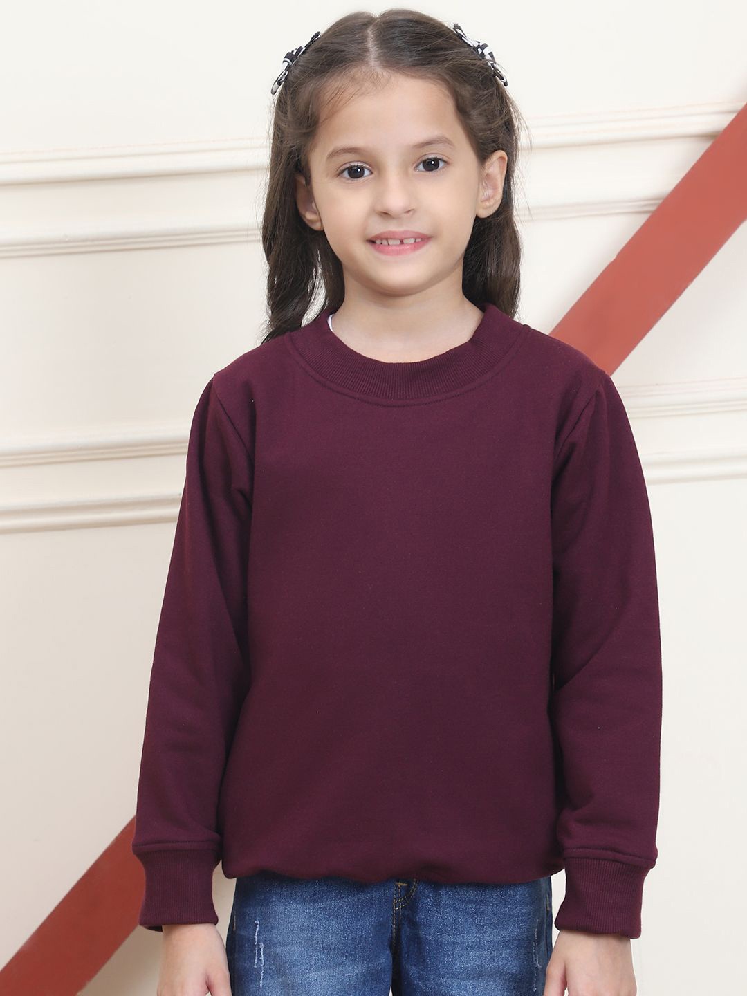 

MINI & MING Girls Sweatshirt, Burgundy