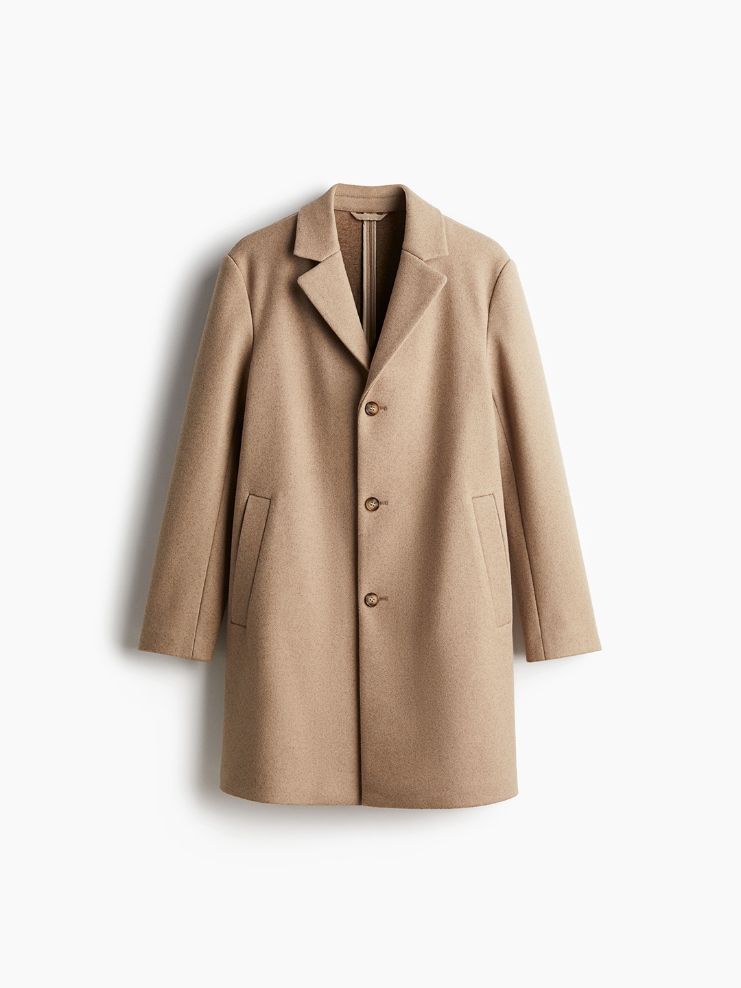 

H&M Men Slim Fit Coat, Beige