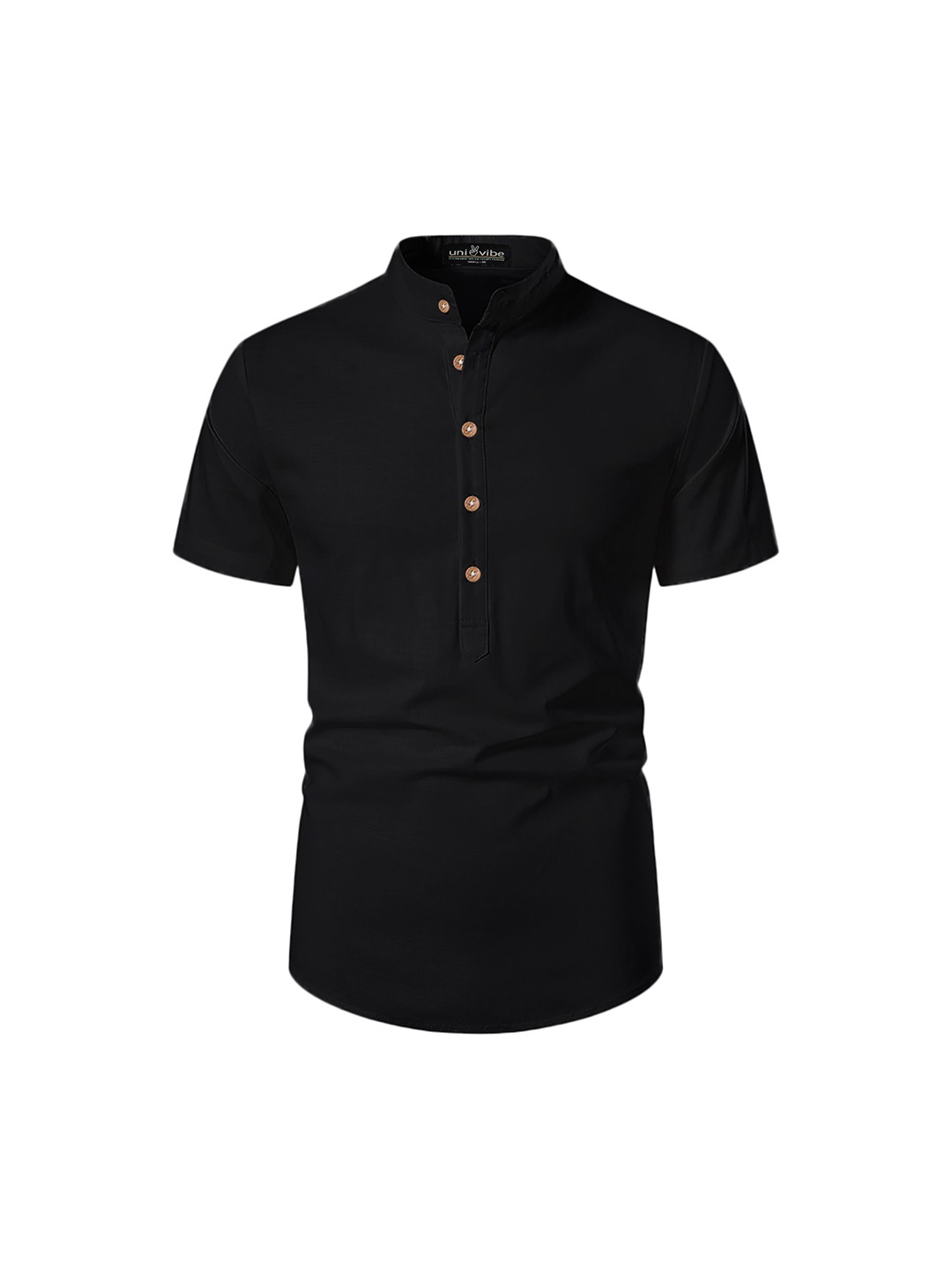 

univibe Men Kurta, Black