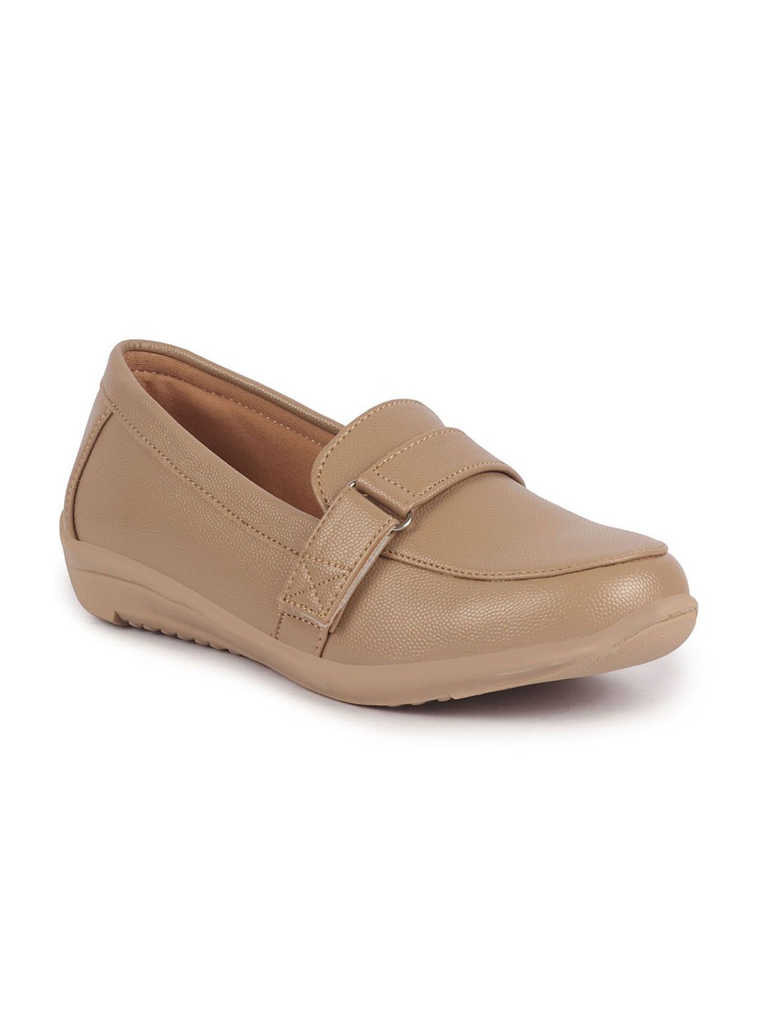 

FAUSTO Men Textured PU Flatforms, Brown