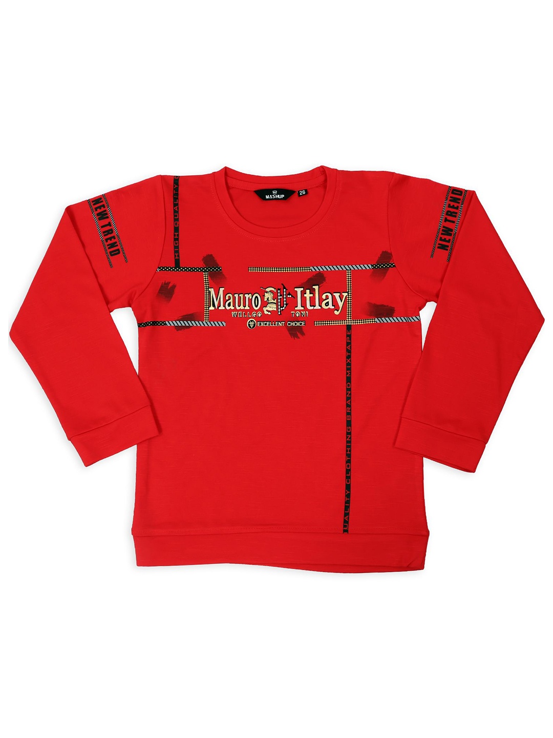 

MashUp Boys Typography Printed T-shirt, Red