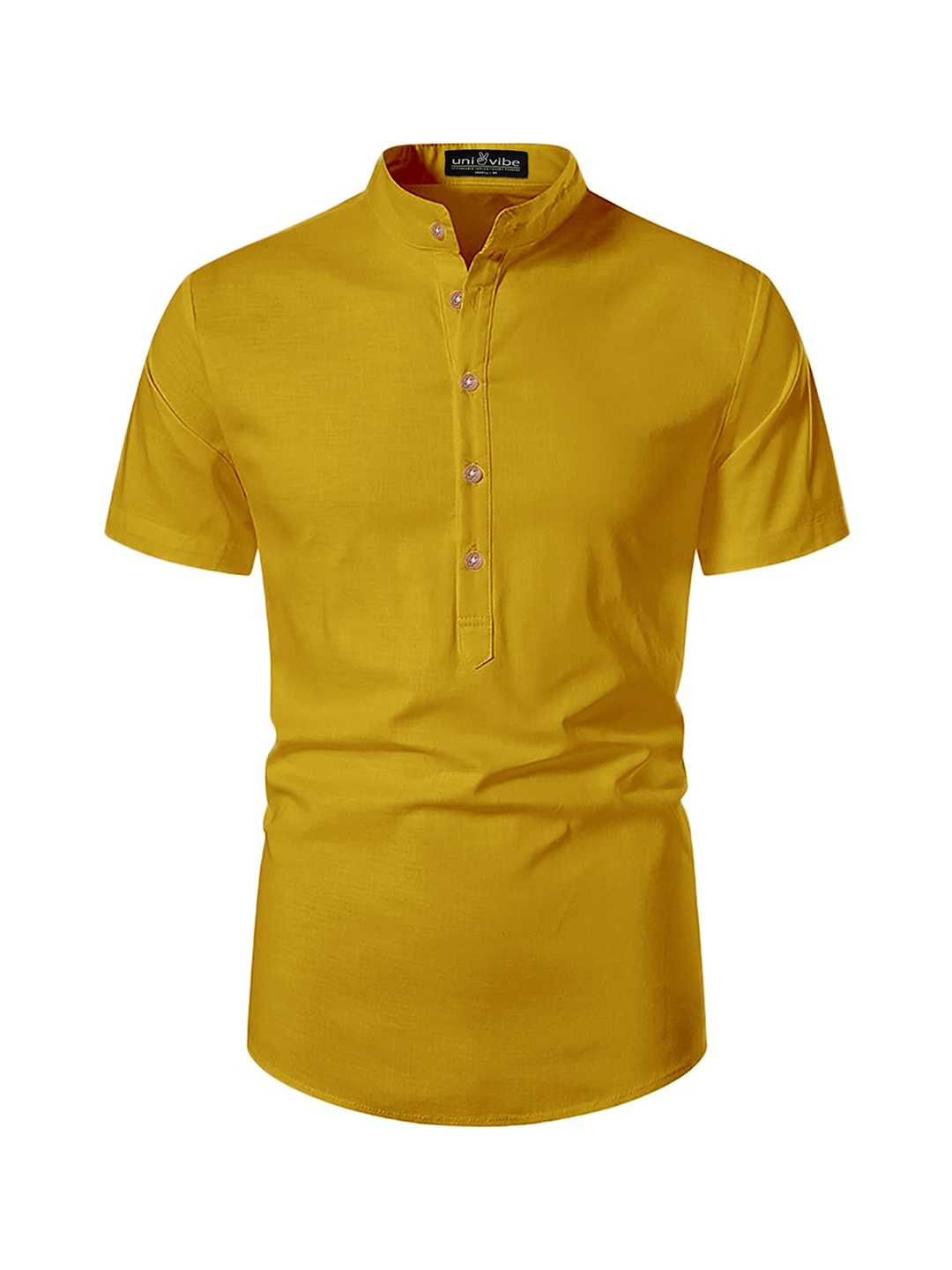 

univibe Men Kurta, Yellow