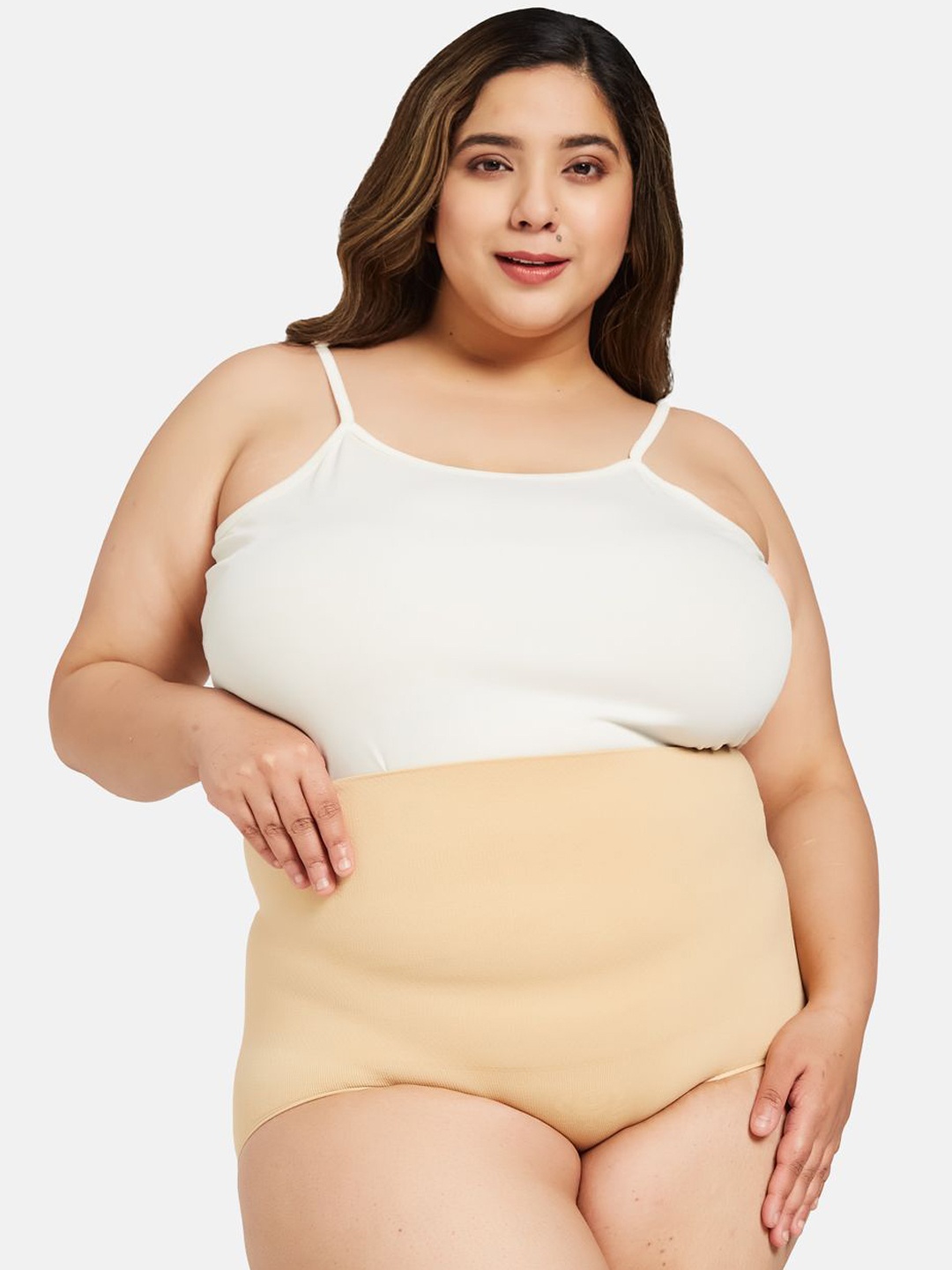 

Curves By ZeroKaata Women Plus Size Shaper Brief, Nude