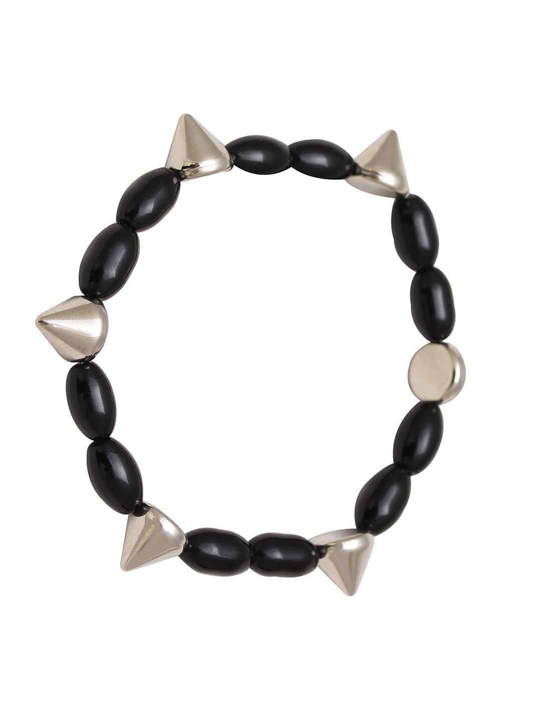

MEMOIR Unisex Beaded Elasticated Bracelet, Black