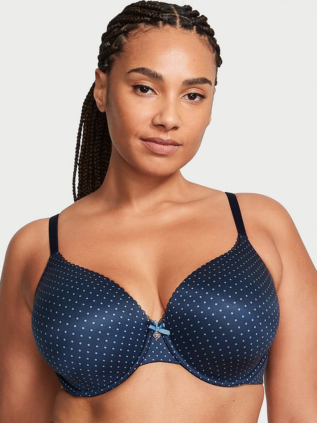 

Victoria's Secret Polka Dot Full Coverage Underwired Lightly Padded Bra, Blue