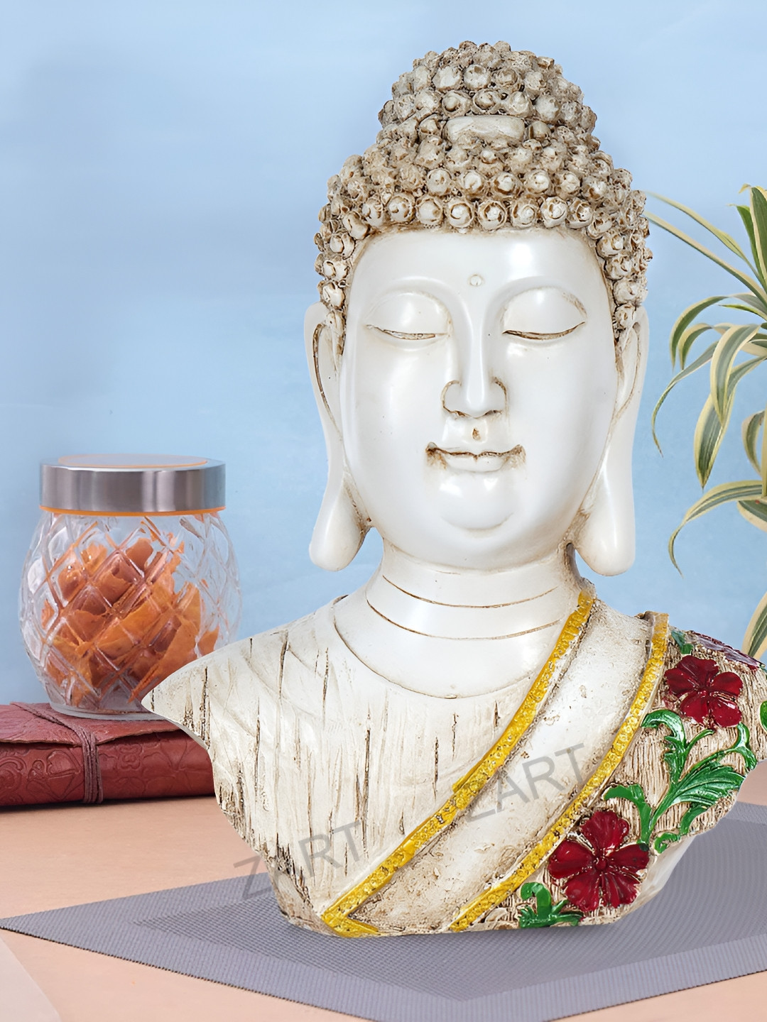 

Zart White Buddha Idol Showpiece