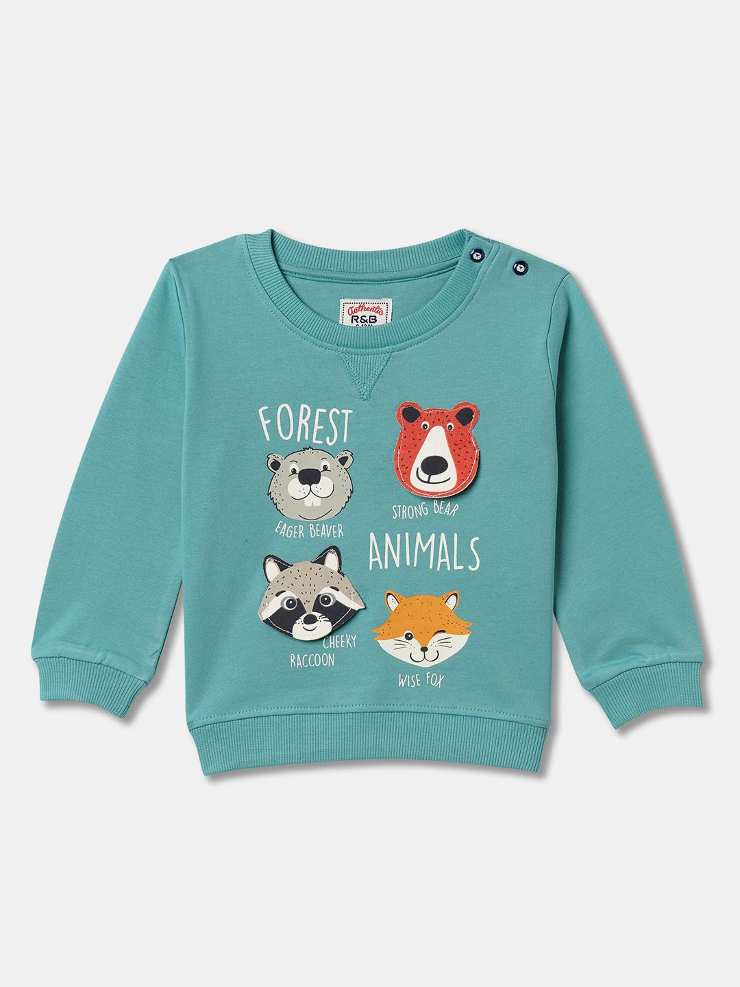 

R&B Boys Graphic Printed Long Sleeves Sweatshirt, Blue