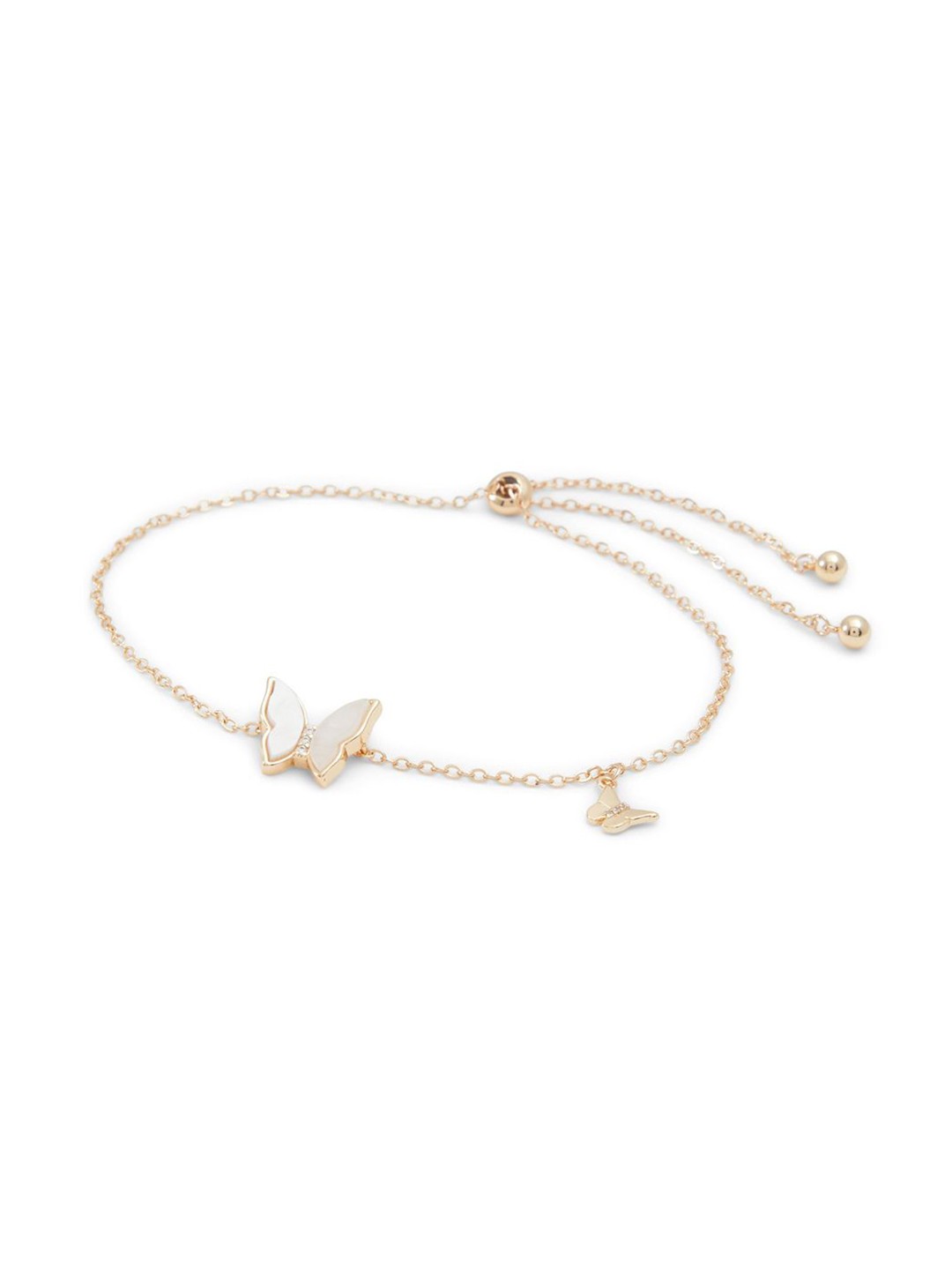 

ALDO Brass-Plated Cubic Zirconia Studded Wraparound Bracelet, Gold