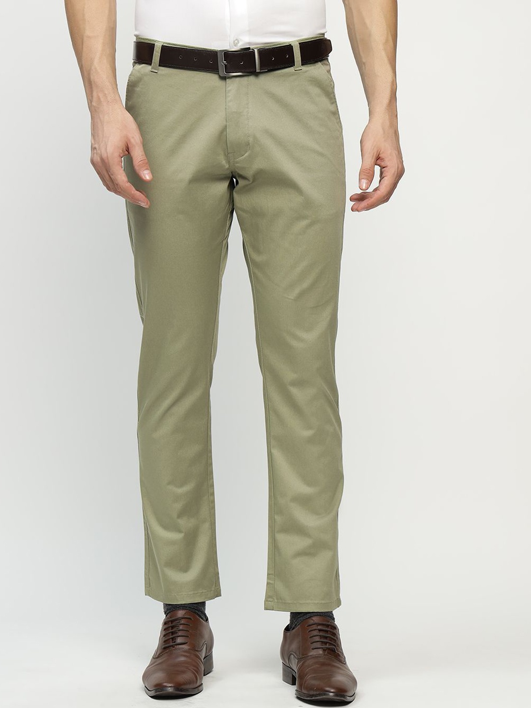 

Hancock Men Original Slim Fit Chinos Trousers, Olive