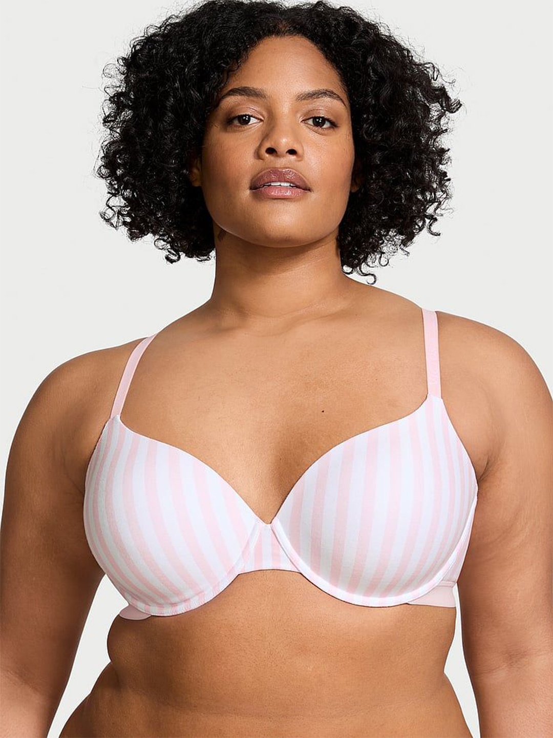 

Victoria's Secret Striped Medium Coverage Underwired Lightly Padded Bra, White