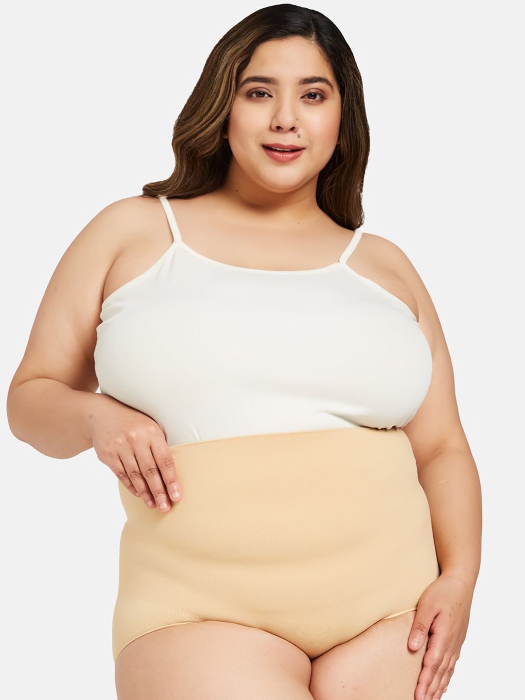 

Curves By ZeroKaata Plus Size Seamless High-Waist Tummy Tucker Shapewear, Nude