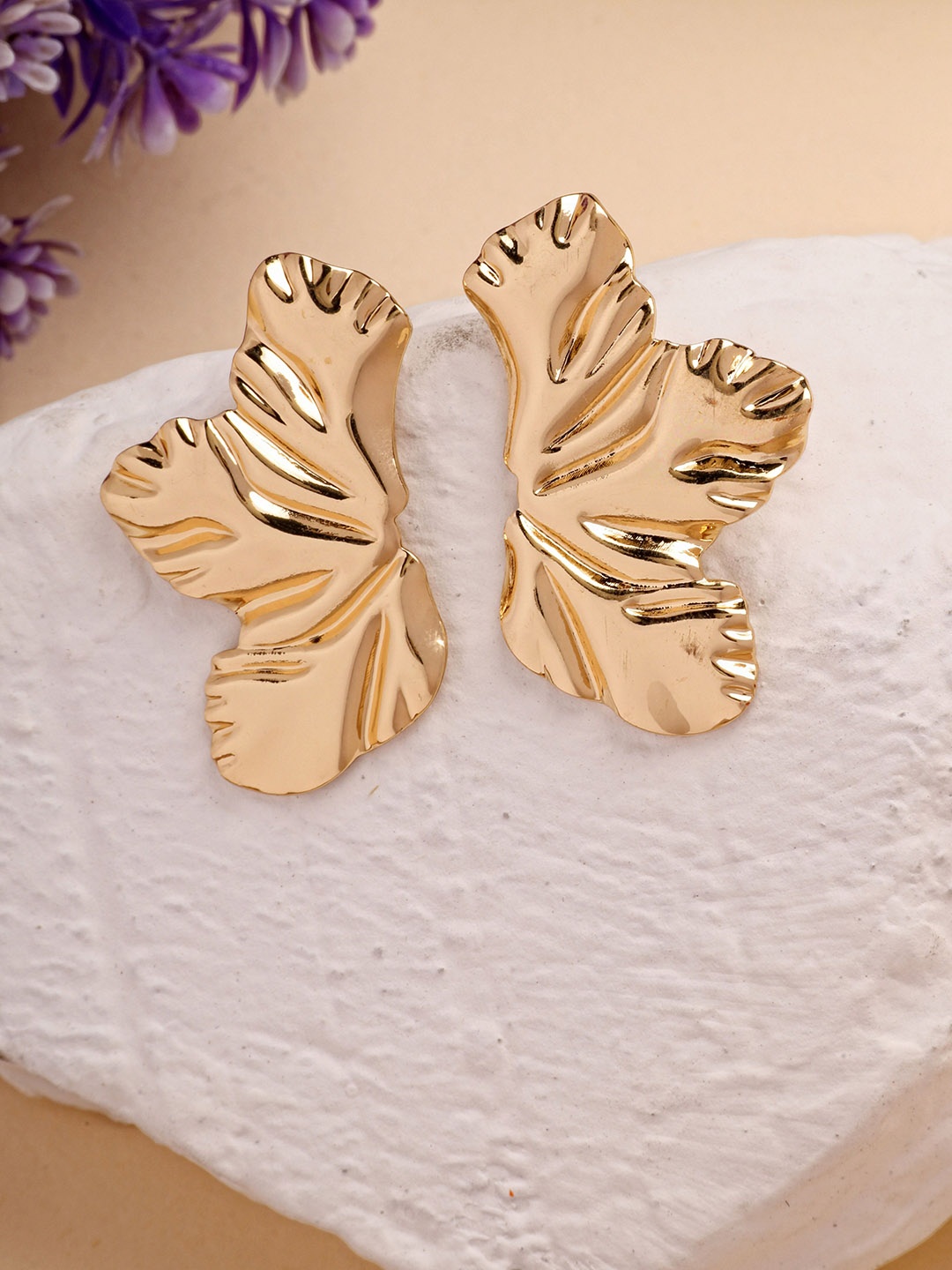 

Bohey by KARATCART Gold Plated Contemporary Drop Earrings