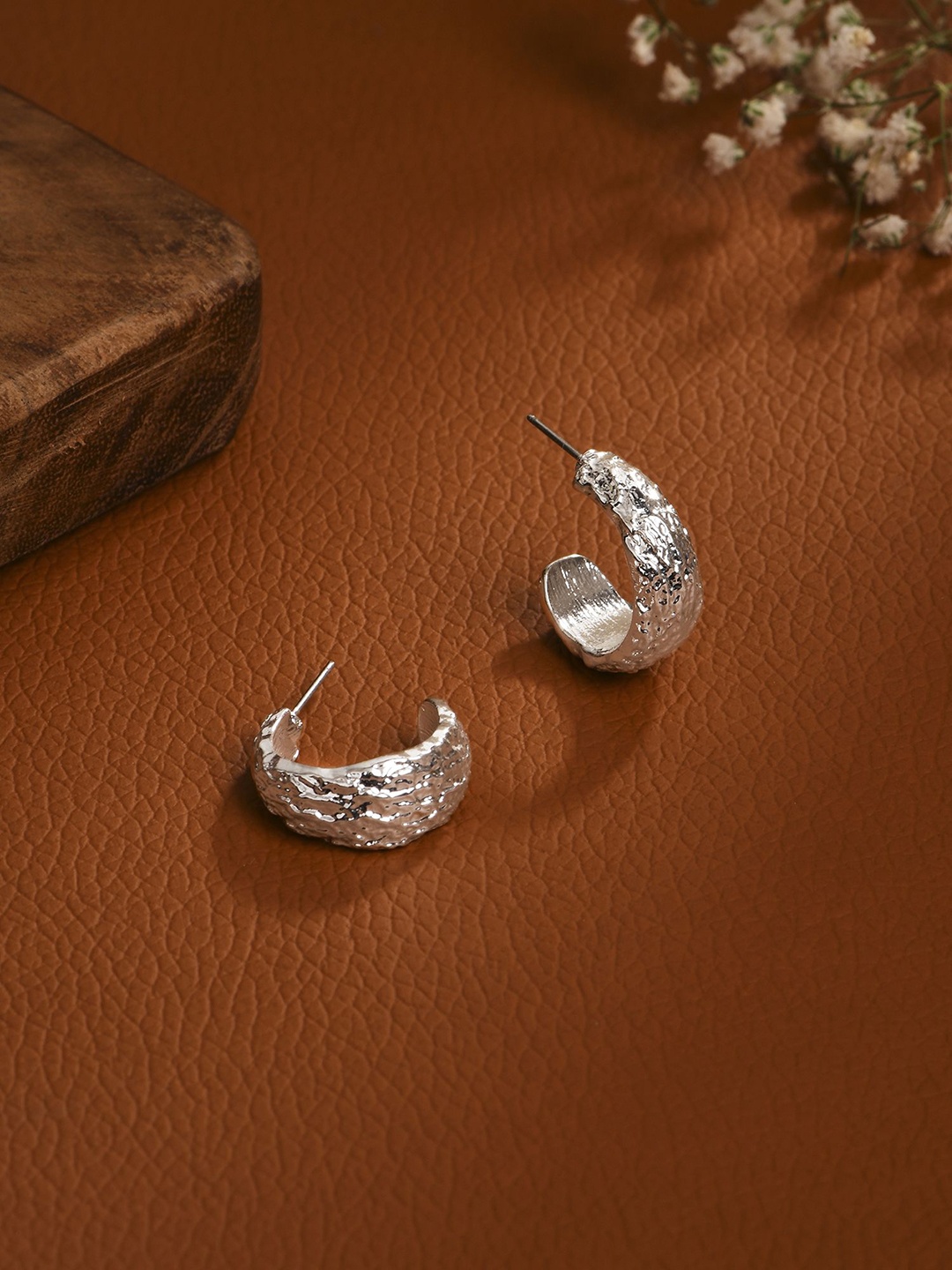 

Accessorize Circular Half Hoop Earrings, Silver