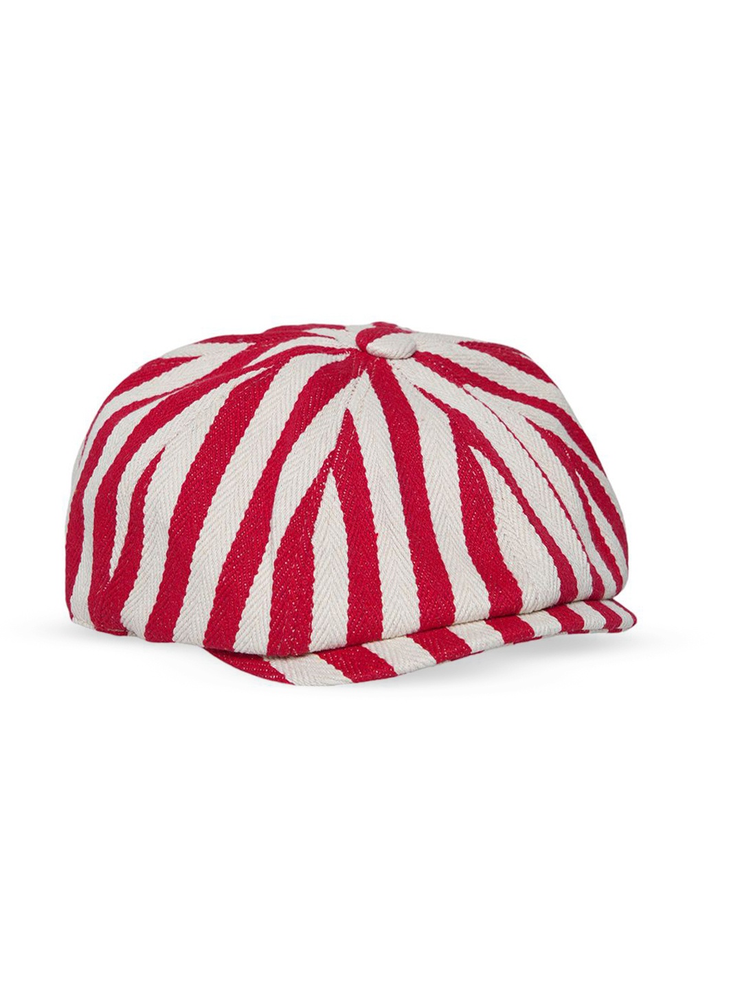 

CHOKORE Unisex Colourblocked Linen Visor Cap, Red