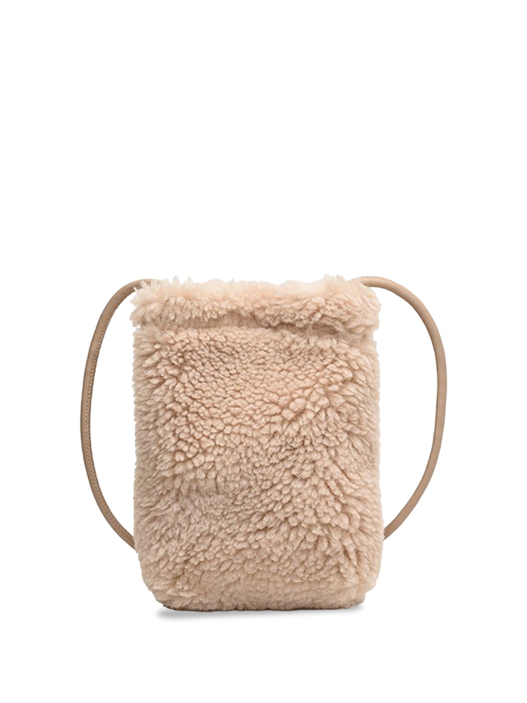

StyleCast x Revolte Women Self Design Structured Sling Bag, Beige