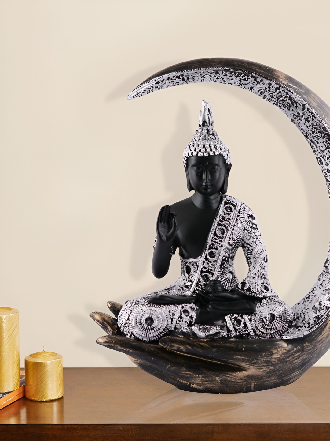 

Zart Black Buddha Idol Showpiece