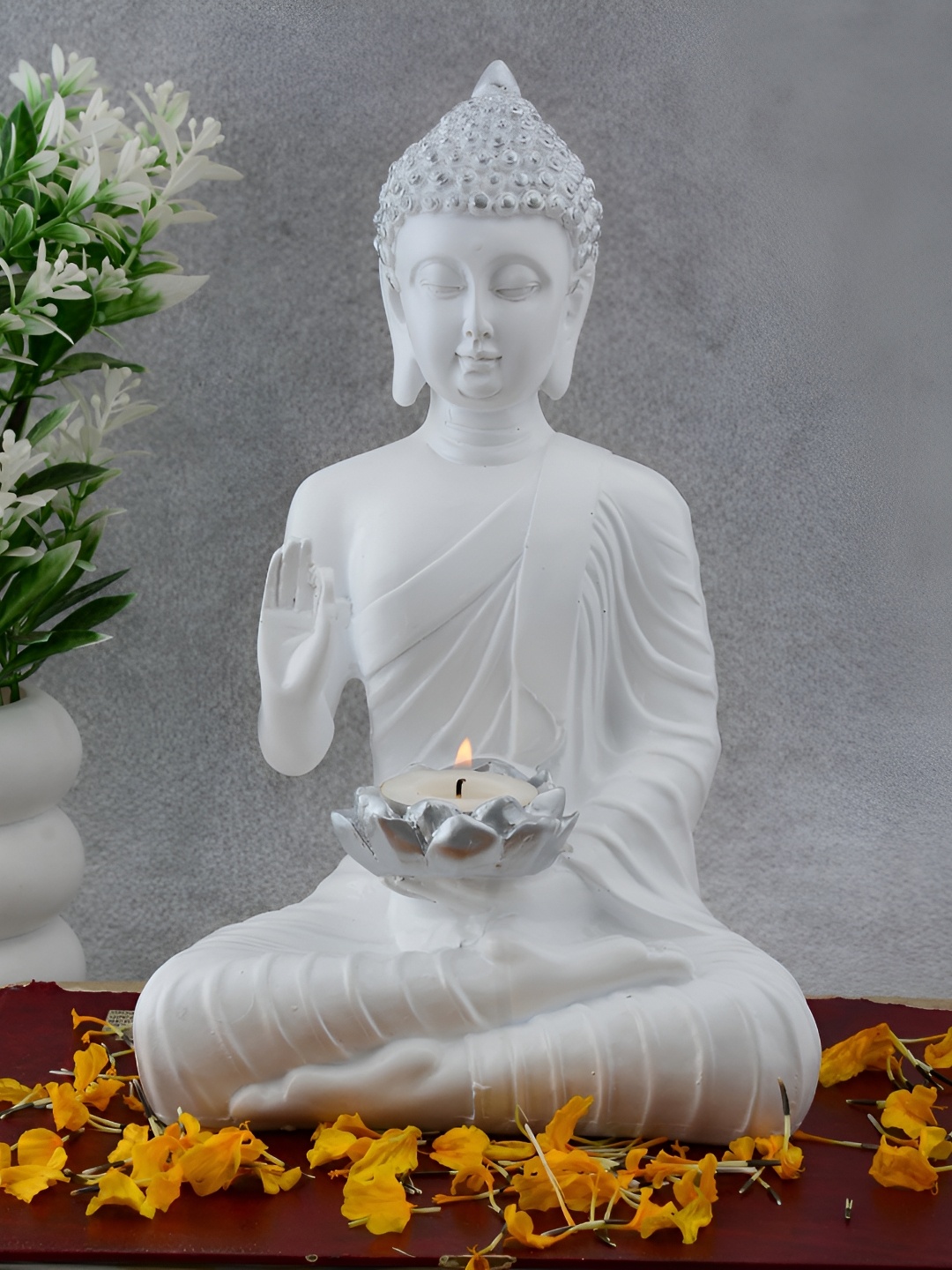 

Zart White Buddha Idol Showpiece