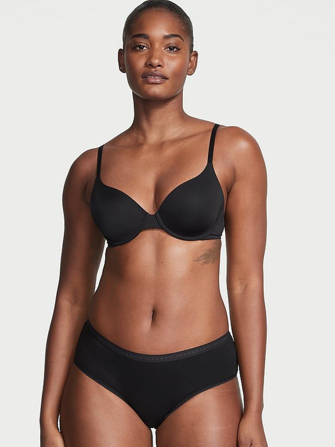 

Victoria's Secret Women Mid-Rise Seamless Basic Briefs, Black