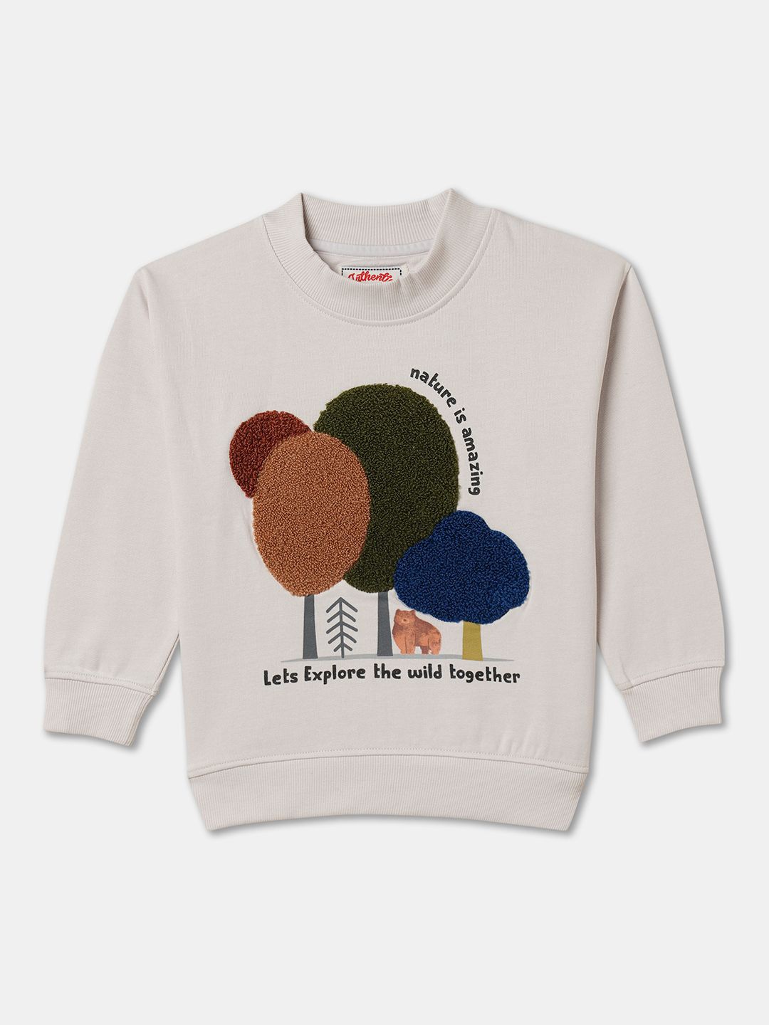 

R&B Boys Printed Sweatshirt, Grey