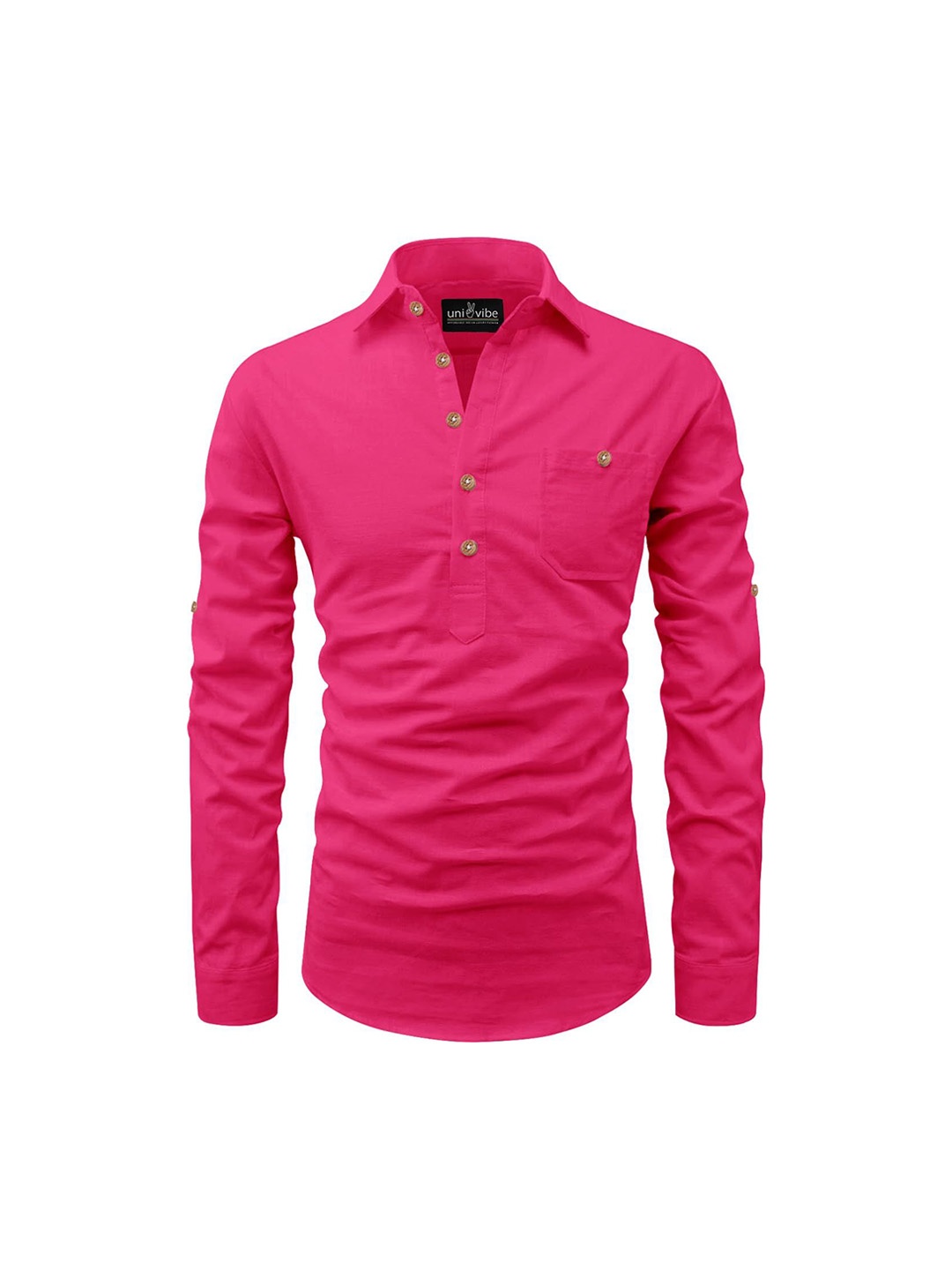 

univibe Men Kurta, Pink