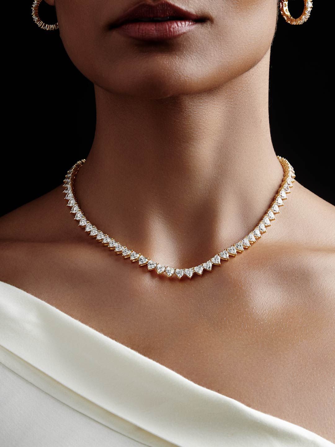 

MISS JO 925 Sterling Silver Gold-Plated Cubic Zirconia Necklace