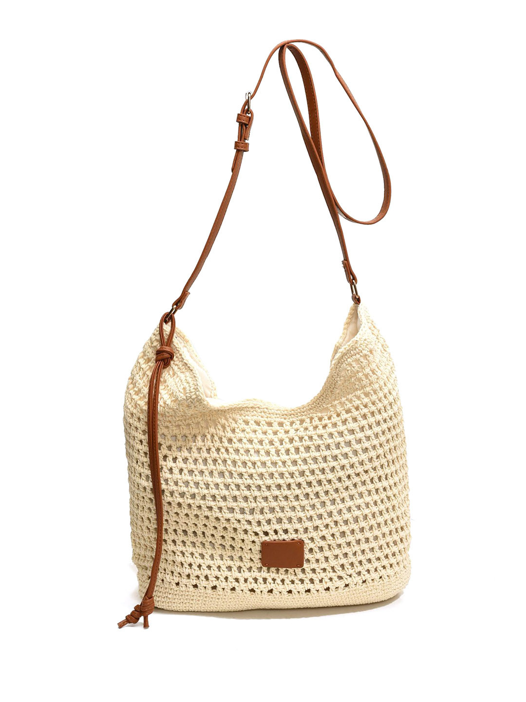 

StyleCast x Revolte Women Textured Structured Shoulder Bag, Beige