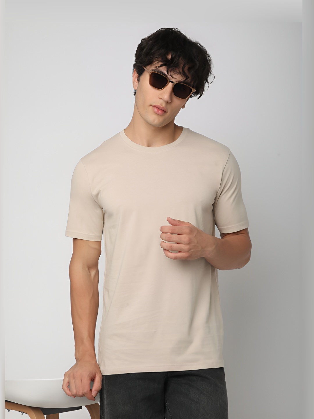 

R&B Men Pockets T-shirt, Beige