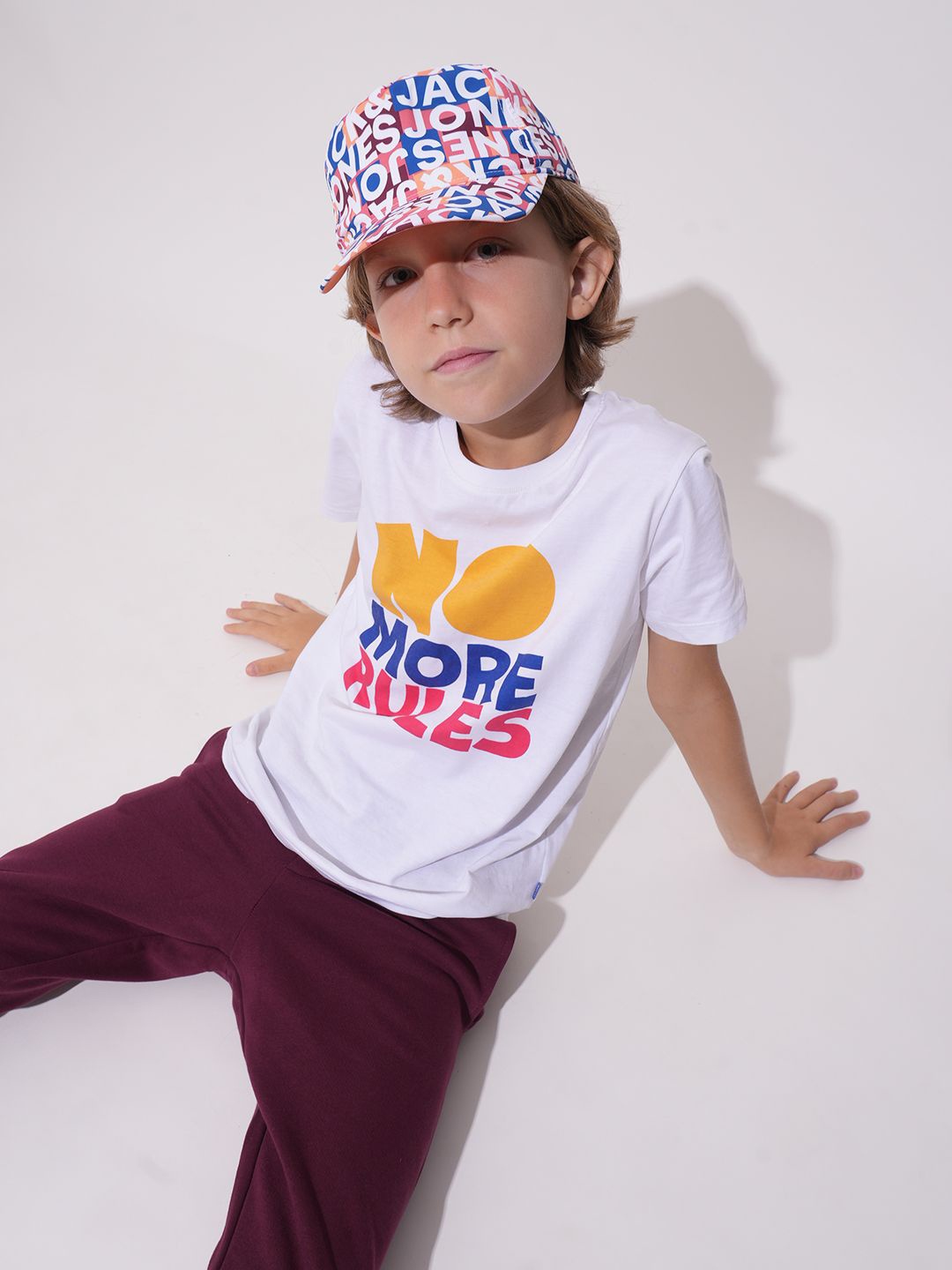 

Jack & Jones Junior Boys Printed Baseball Cap, White