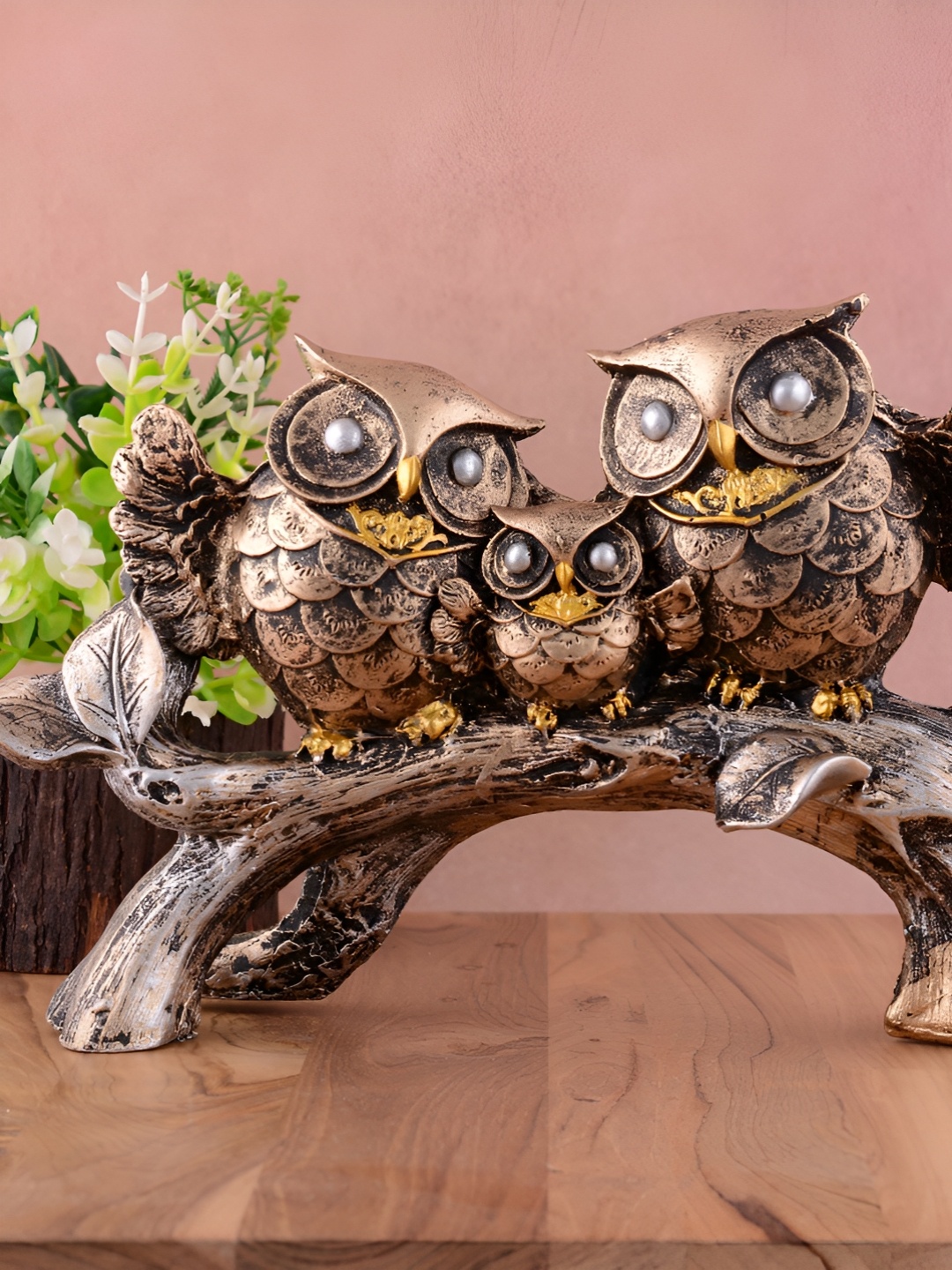 

Zart Silver-Toned & Brown Birds and Animals Showpiece