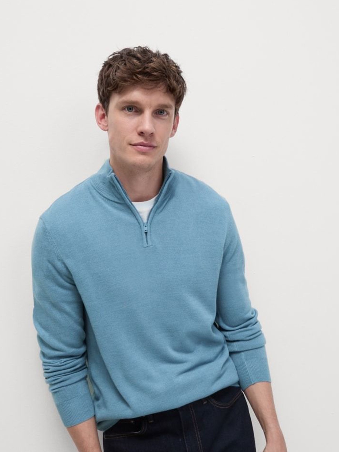 

Marks & Spencer Men Pullover Sweater, Blue