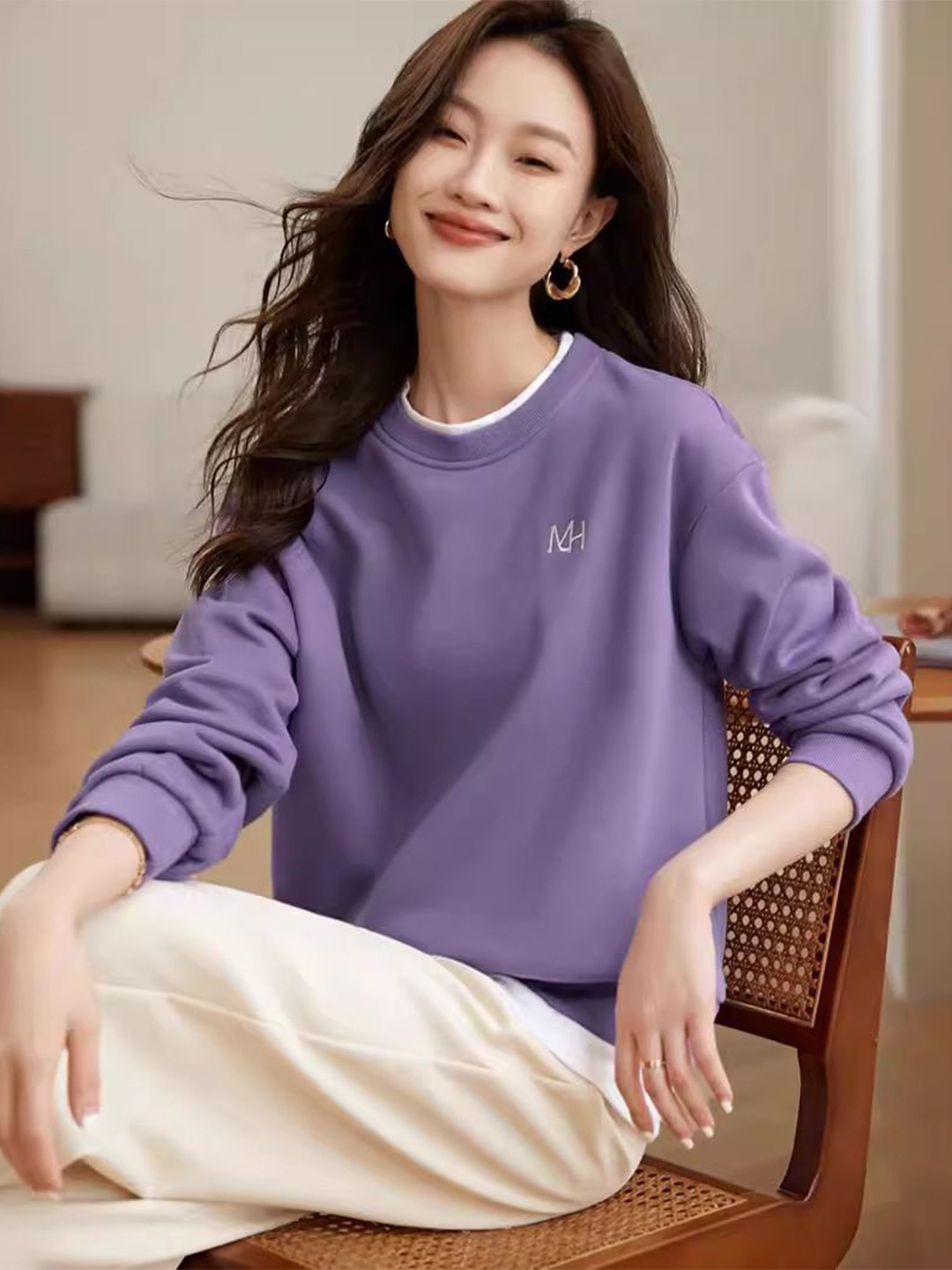 

StyleCast Women Pullover Sweatshirt, Lavender