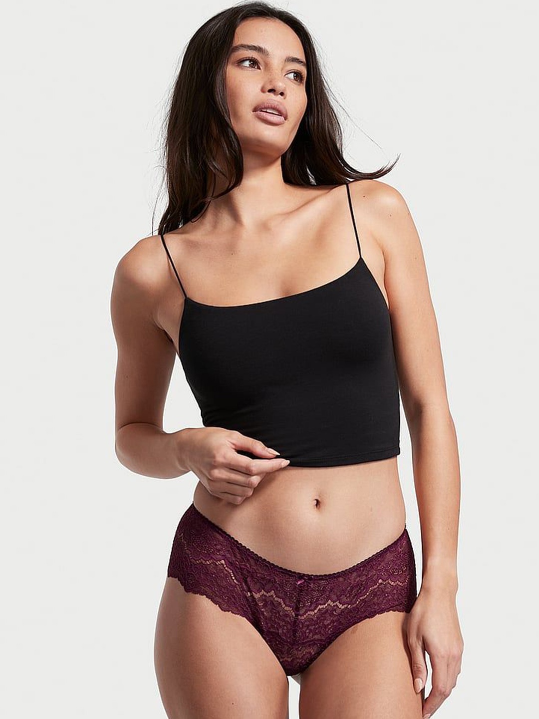 

Victoria's Secret Women Low Rise Thong Briefs, Purple