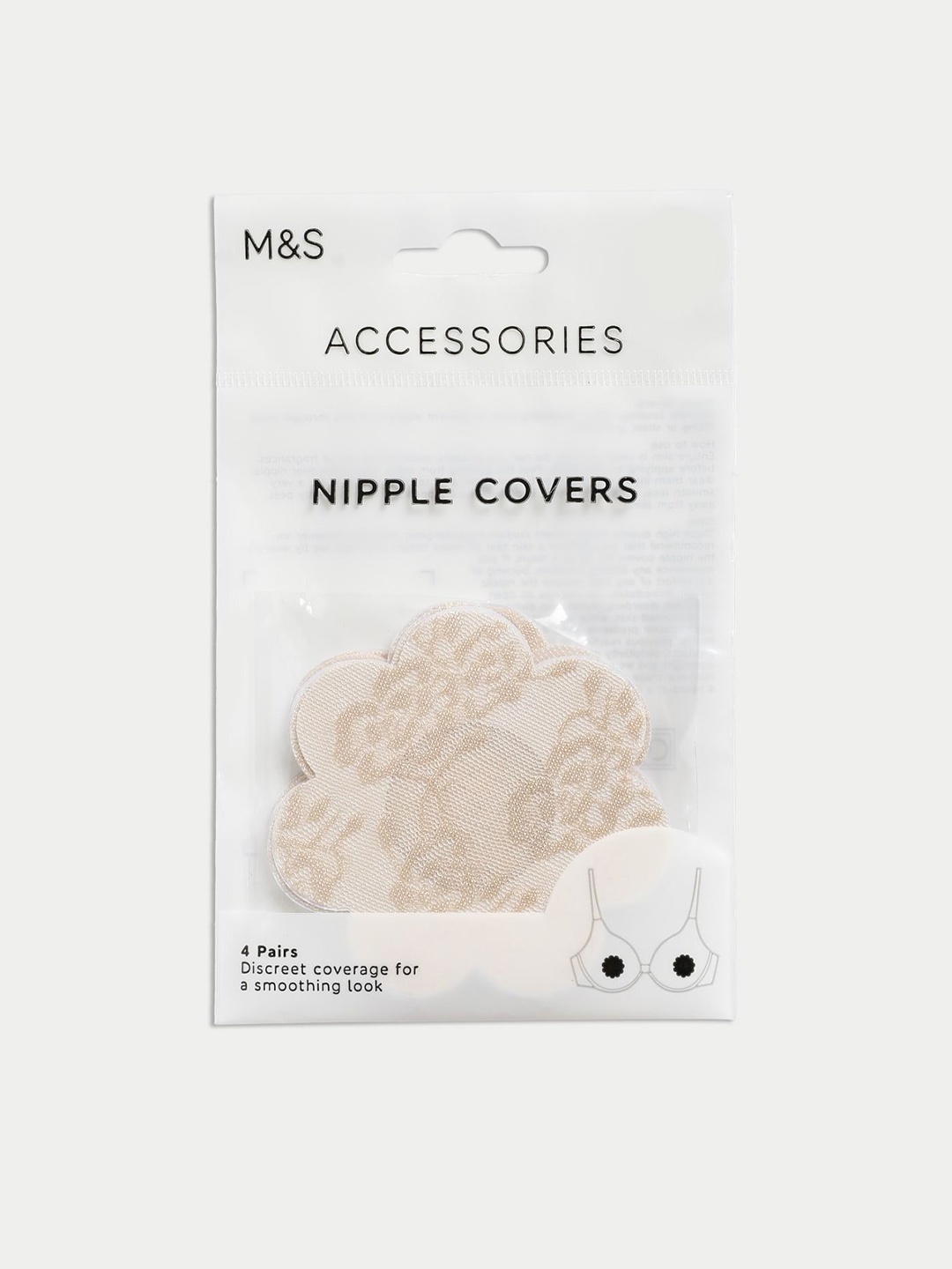 

Marks & Spencer Set of 4 Nipple Covers Organisers Lingerie accessories, Nude
