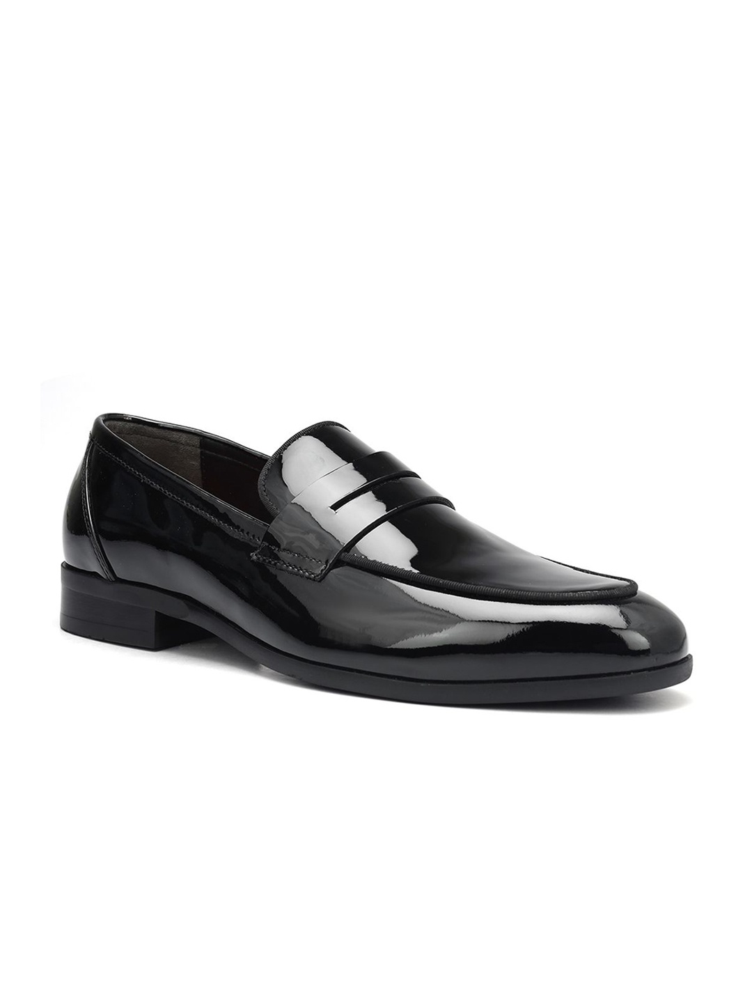 

ROSSO BRUNELLO Men Leather Formal Loafers, Black