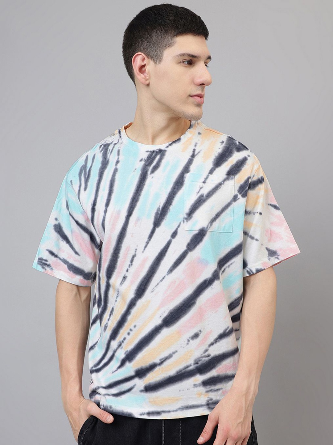 

Free Authority Printed Oversized Fit Pure Cotton Short Sleeve T-Shirts, Purple