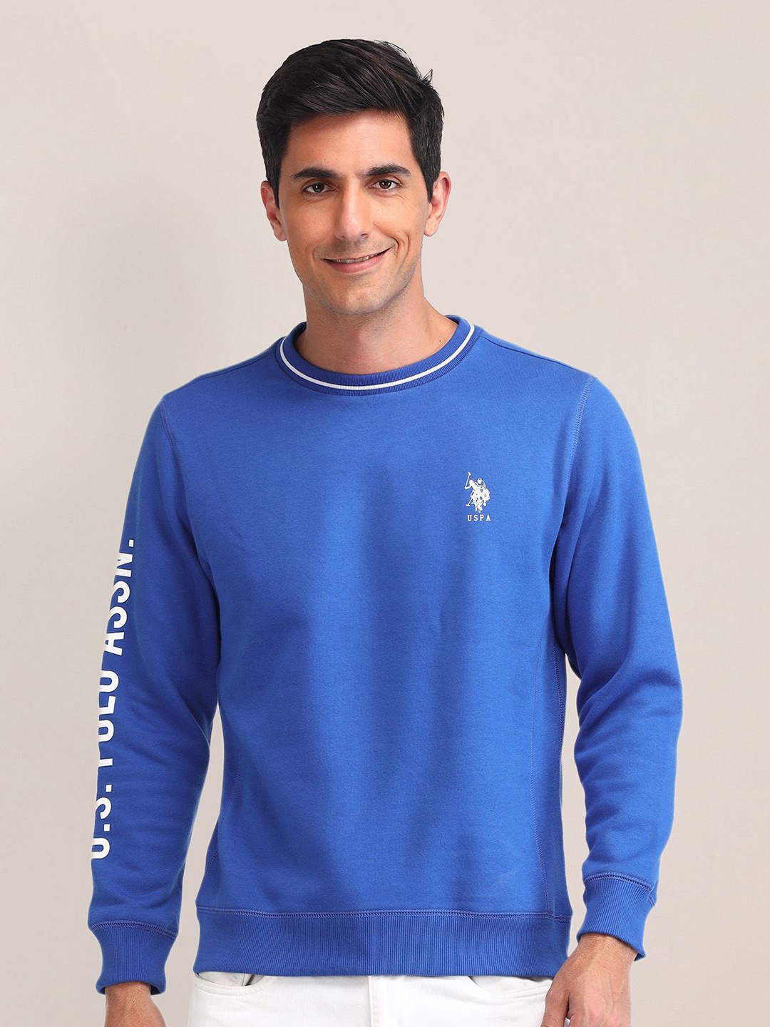 

U.S. Polo Assn. Men Printed Sweatshirt, Blue