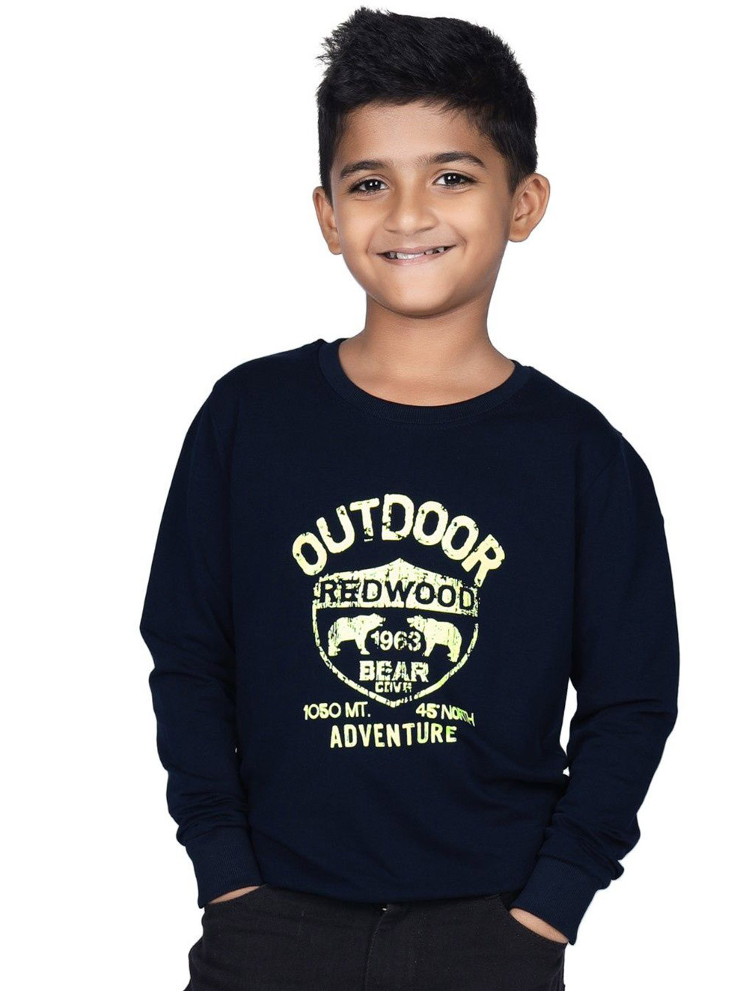 

CRAZYPENGUIN ELITE Boys Printed Pullover Sweatshirt, Navy blue